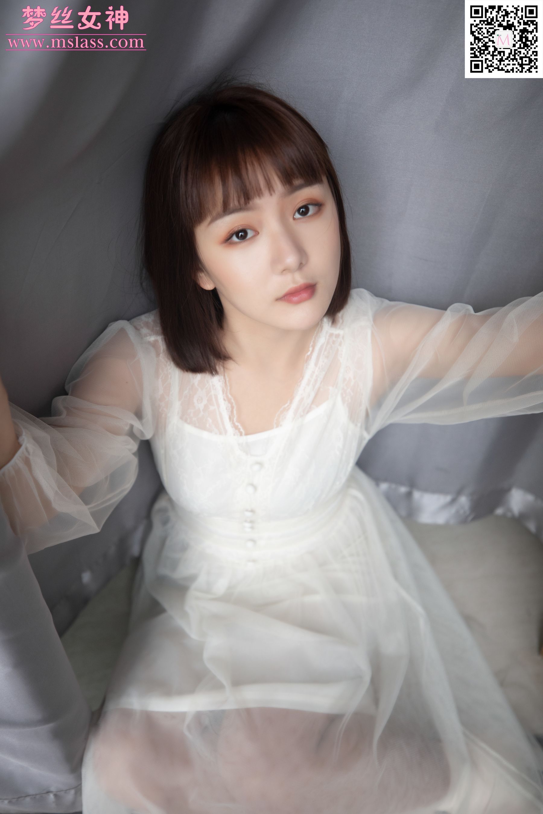 莎莎 透明白纱裙-图7