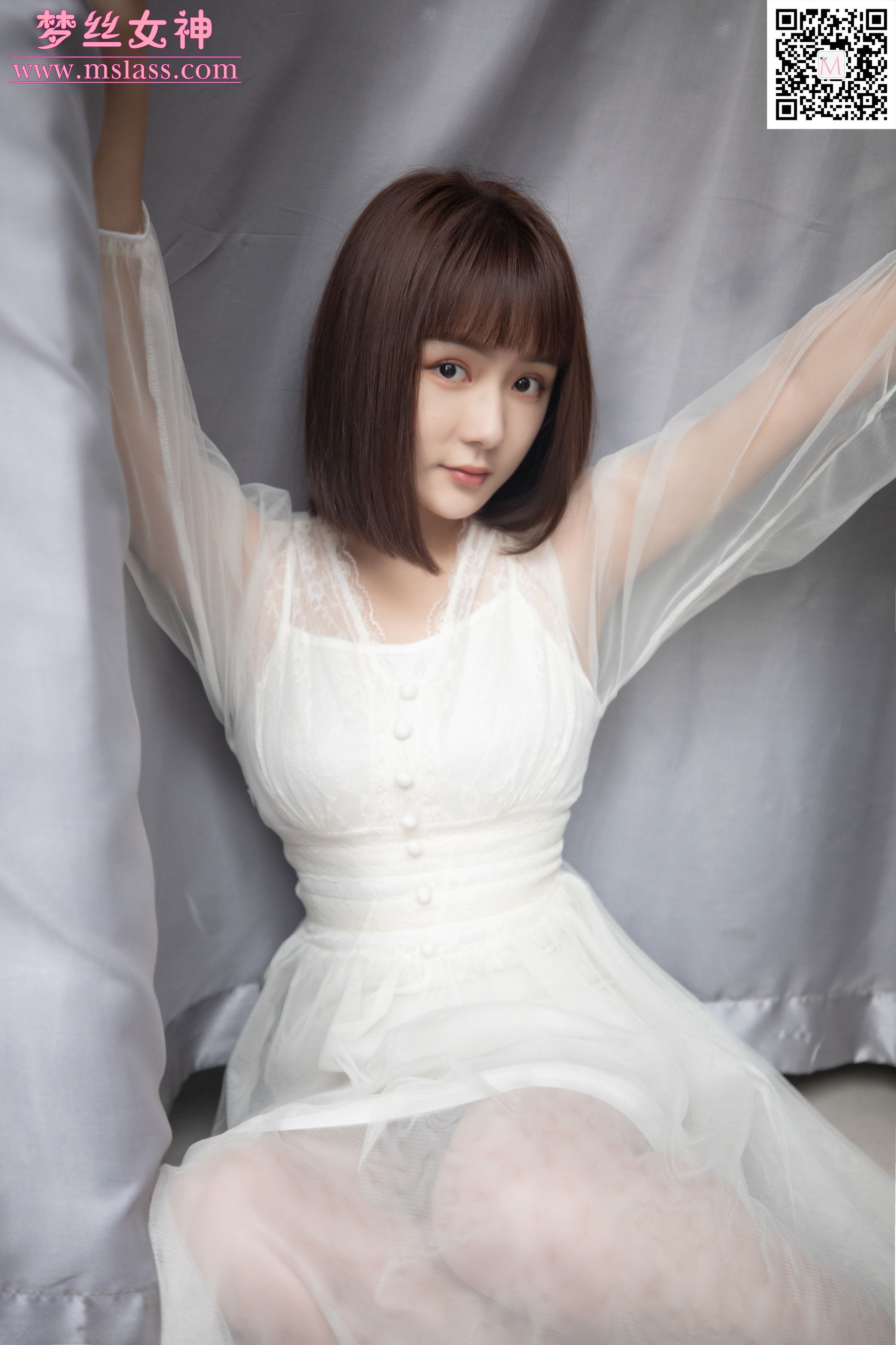 莎莎 透明白纱裙-图8