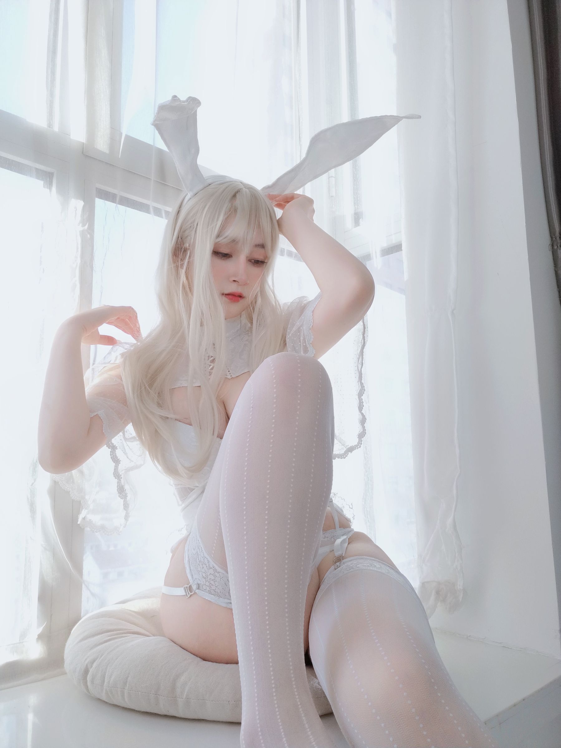 Coser小姐姐白银 - 白丝兔女郎-图45