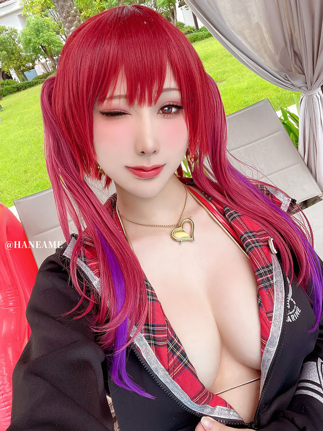 Hane Ame 雨波写真 - Hololive Marine 船長泳裝-图3