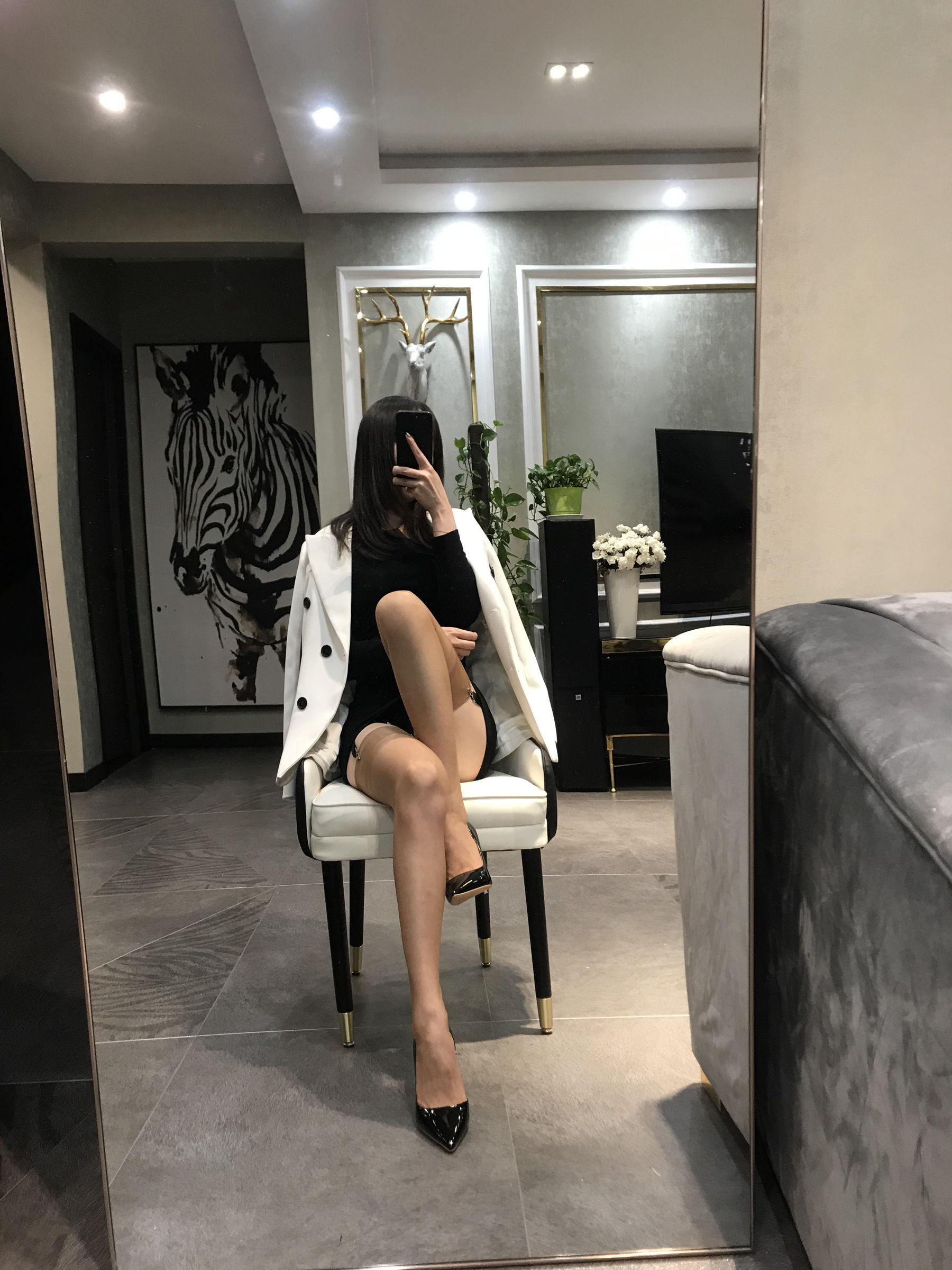 丝足博主麋鹿_Monroe 2020.04.09 桃肉吊袜-图15