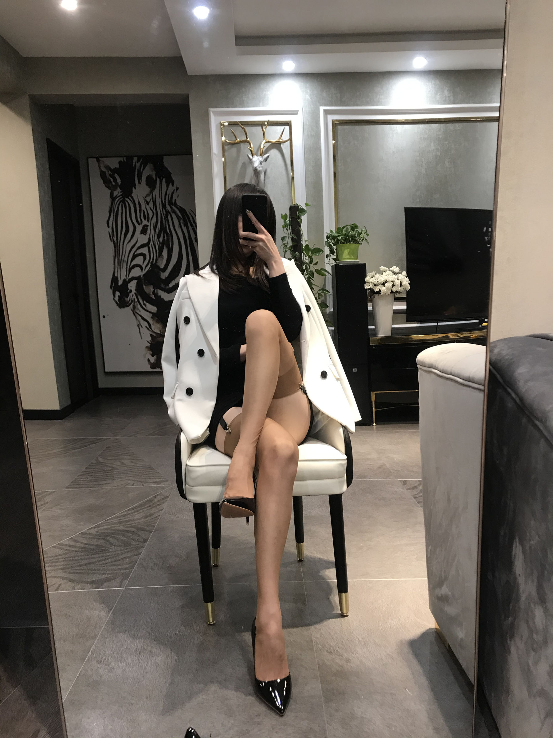 丝足博主麋鹿_Monroe 2020.04.09 桃肉吊袜-图16