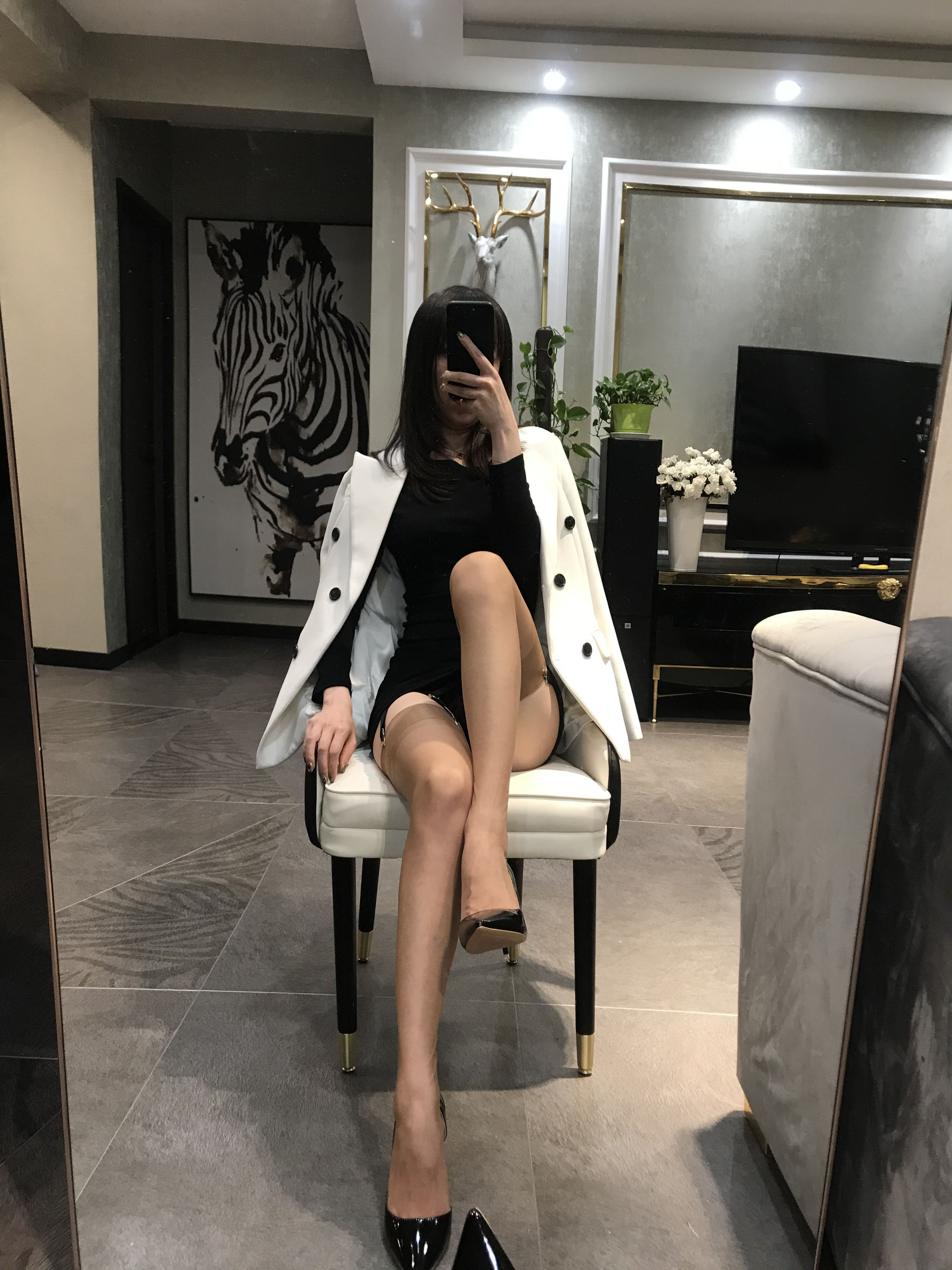 丝足博主麋鹿_Monroe 2020.04.09 桃肉吊袜-图18