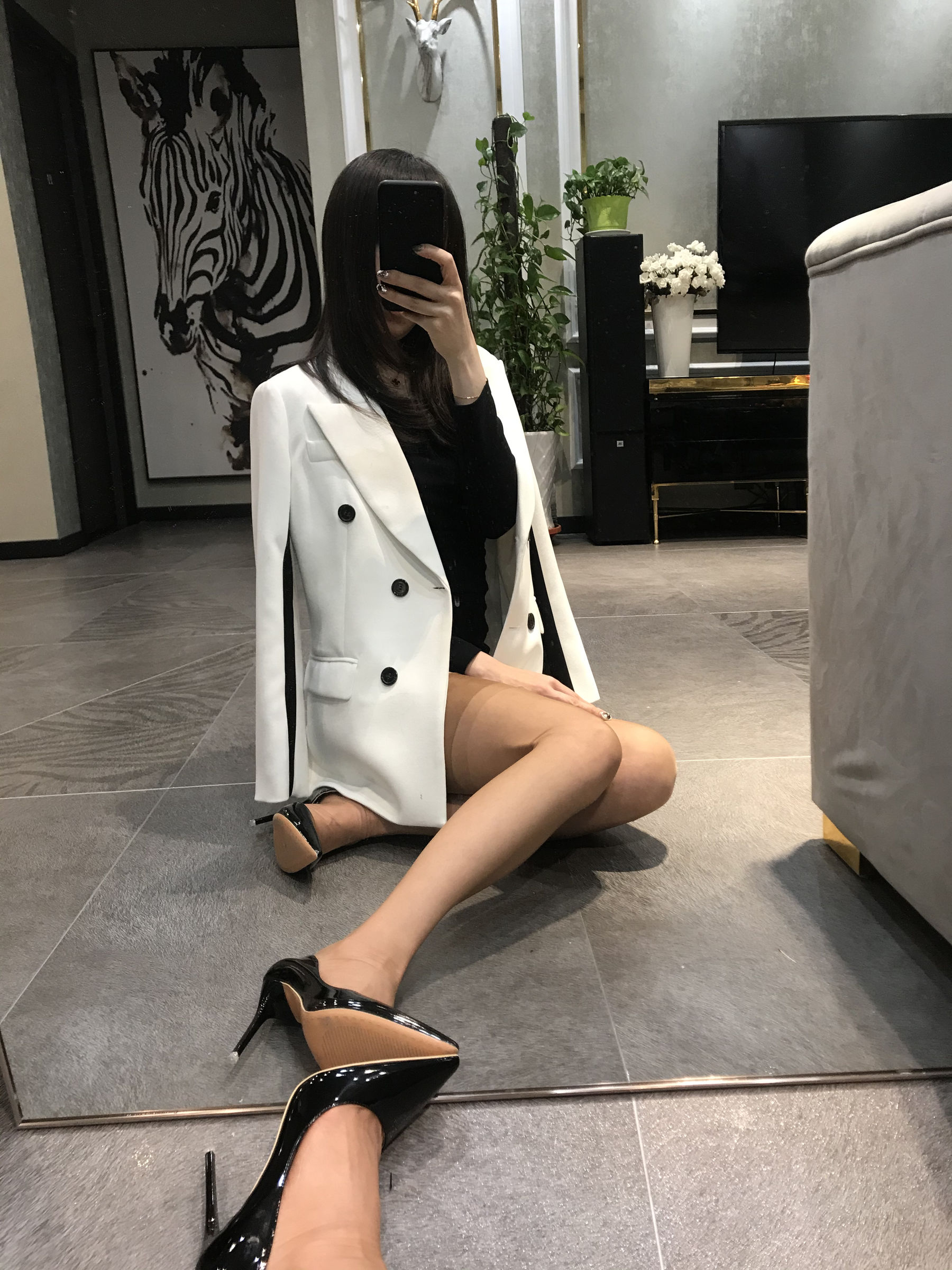 丝足博主麋鹿_Monroe 2020.04.09 桃肉吊袜-图6