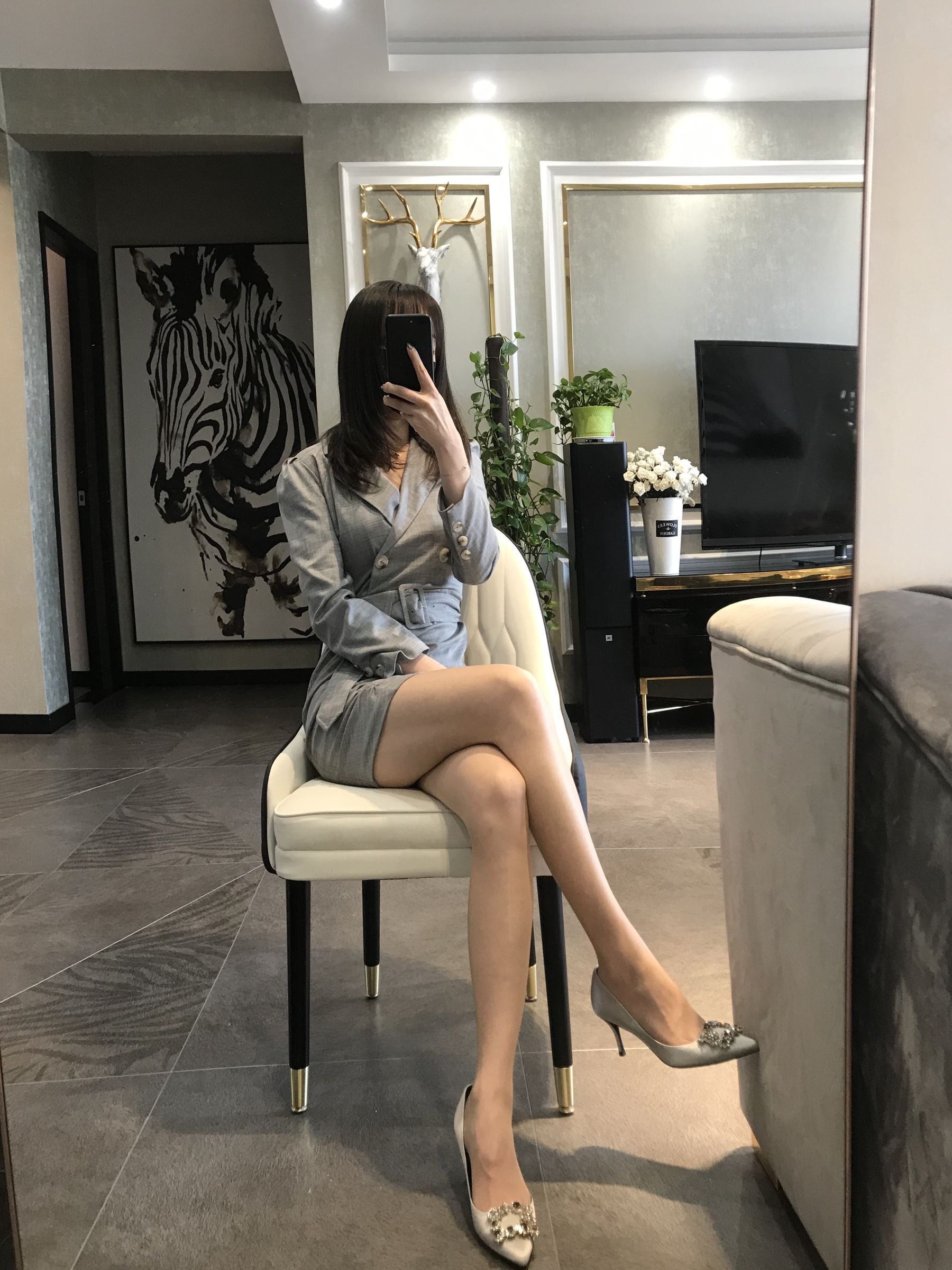 丝足博主麋鹿_Monroe 2020.04.15 御姐薄丝-图16