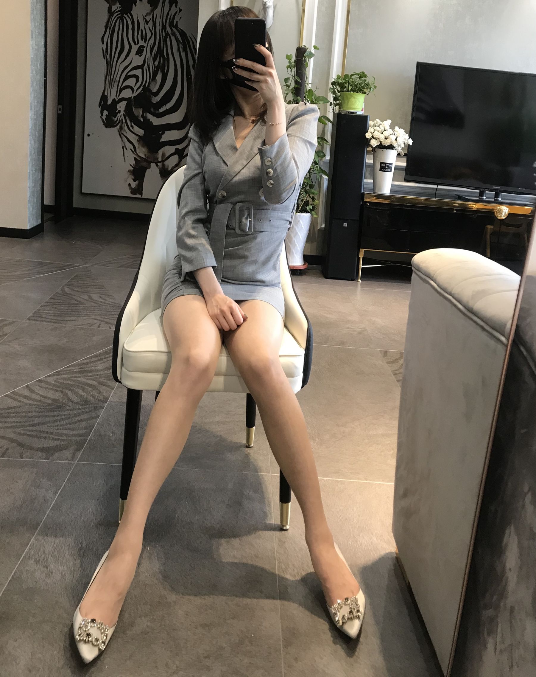 丝足博主麋鹿_Monroe 2020.04.15 御姐薄丝-图19