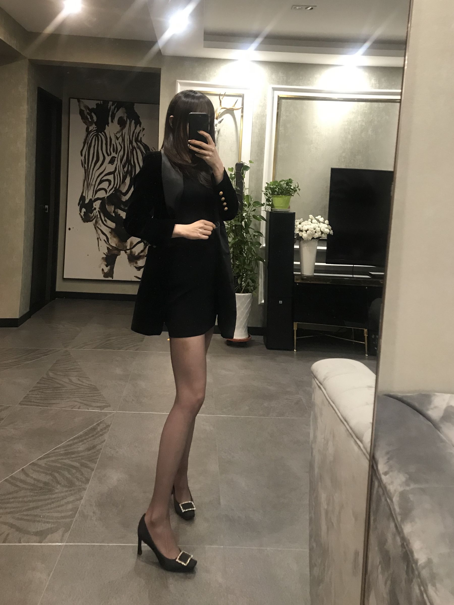 丝足博主麋鹿_Monroe 2020.04.20 红高黑丝-图1