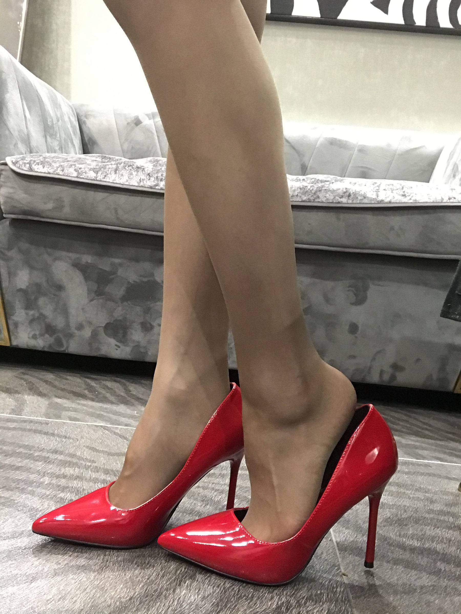 丝足博主麋鹿_Monroe 2020.04.20 红高黑丝-图55