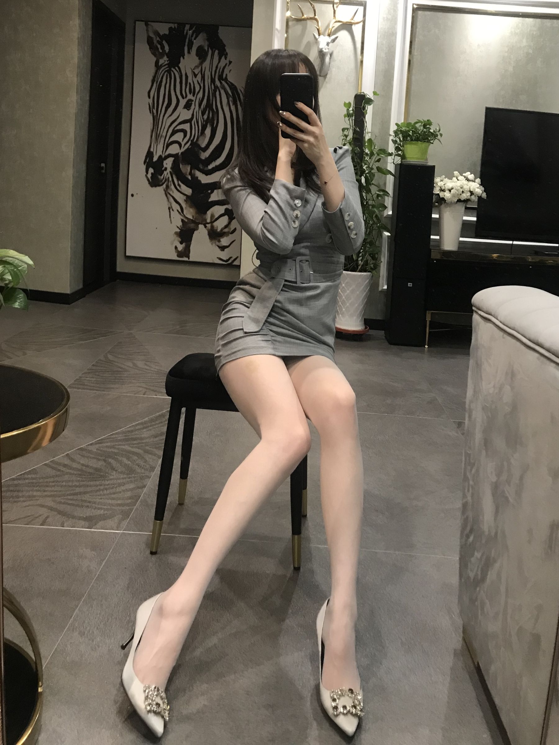 丝足博主麋鹿_Monroe 2020.04.20 红高黑丝-图97