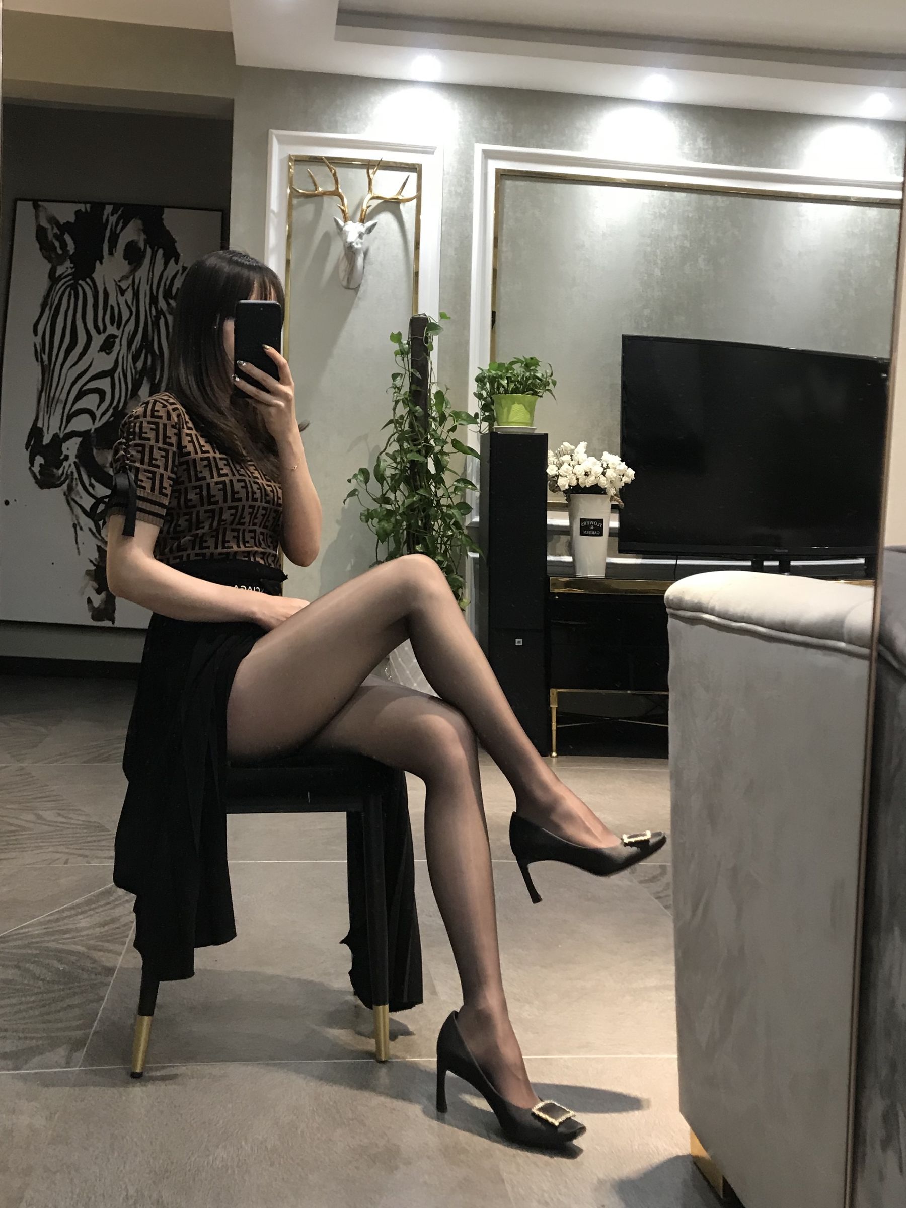 丝足博主麋鹿_Monroe 2020.04.23 丝袜展示-图33