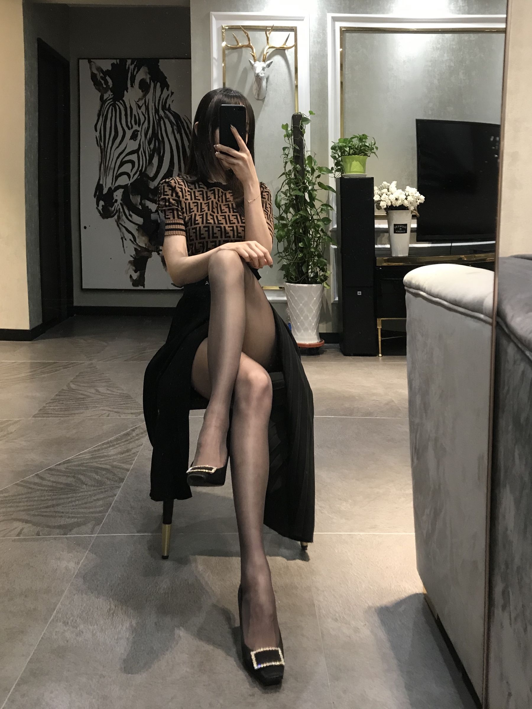 丝足博主麋鹿_Monroe 2020.04.23 丝袜展示-图35