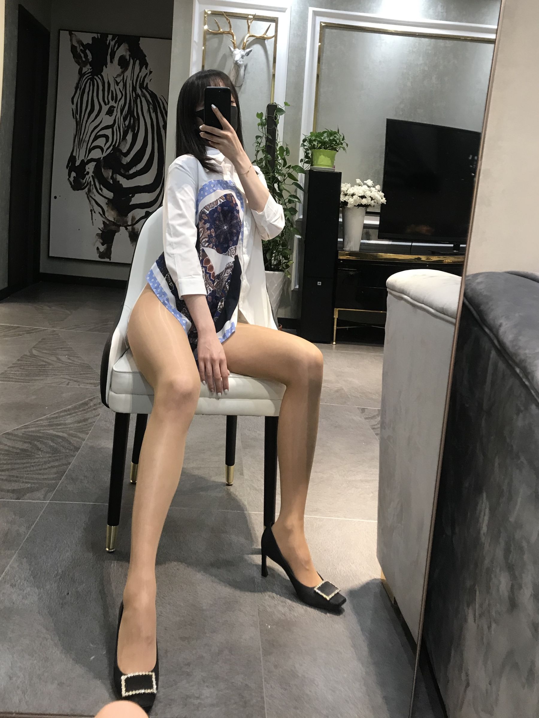 丝足博主麋鹿_Monroe 2020.04.29 肉色亮丝-图12