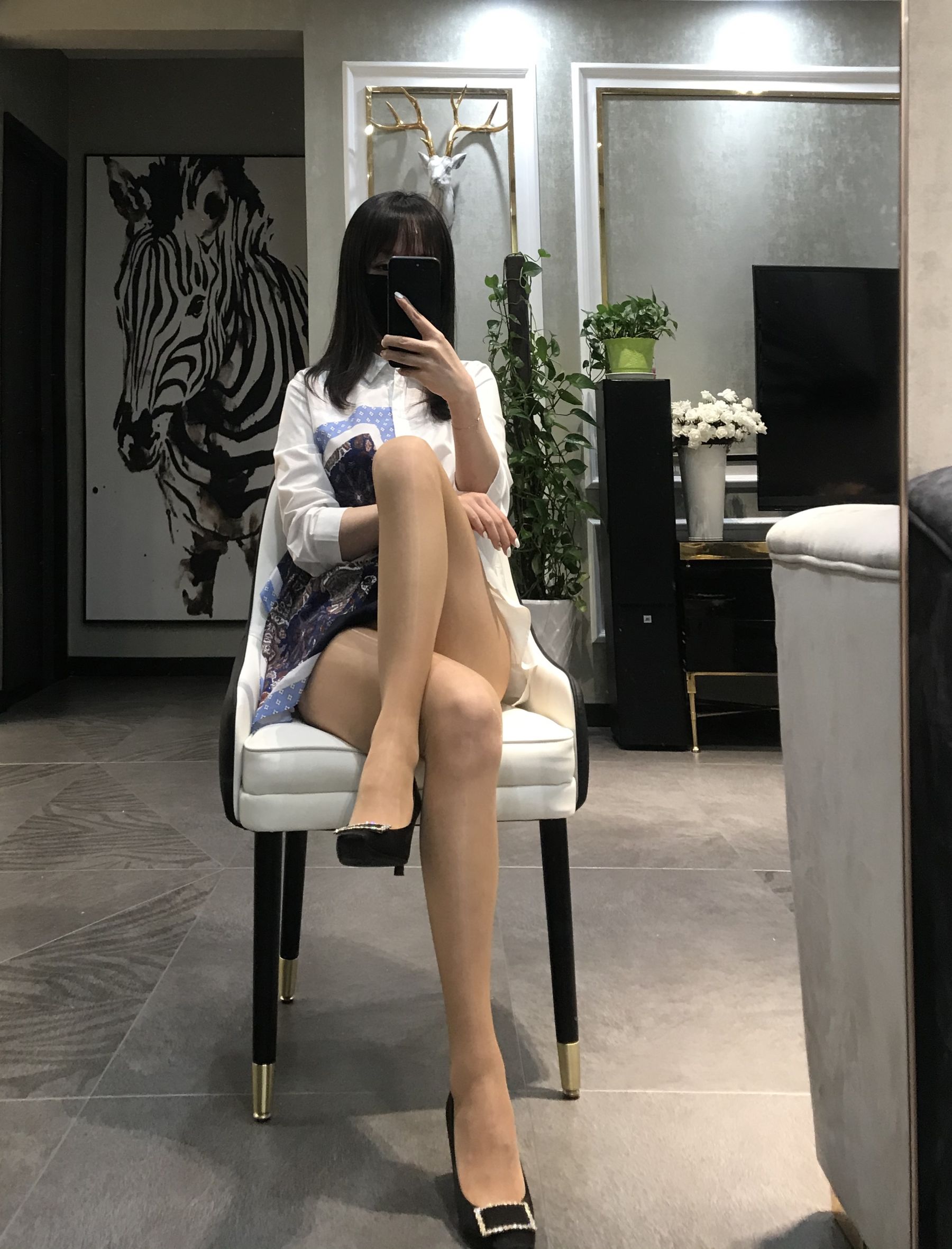 丝足博主麋鹿_Monroe 2020.04.29 肉色亮丝-图5