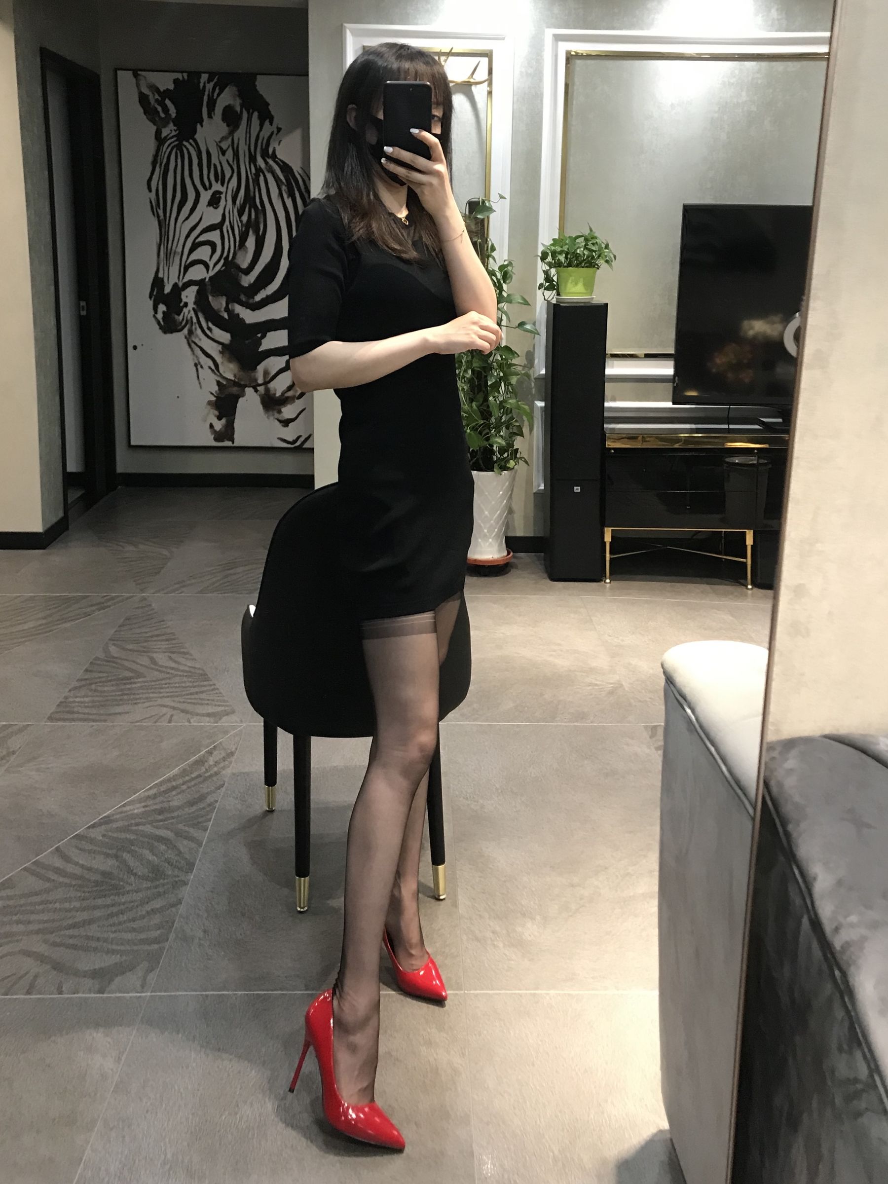 丝足博主麋鹿_Monroe 2020.05.08 红高黑吊-图29