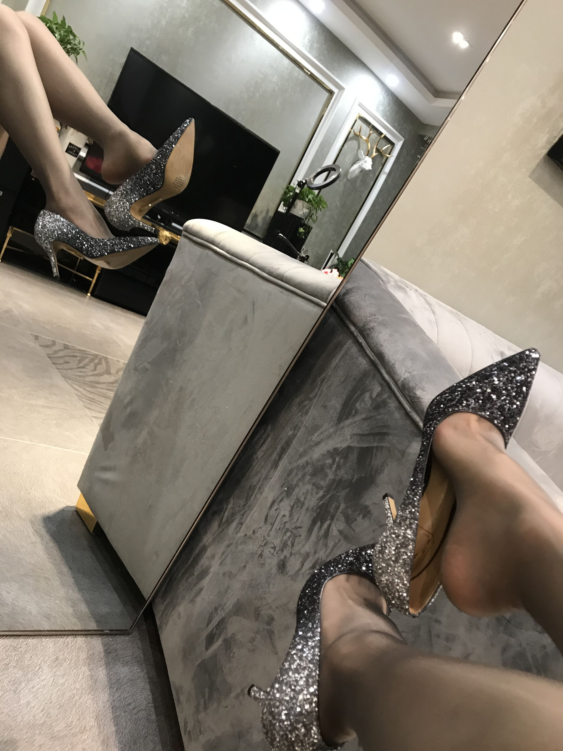 丝足博主麋鹿_Monroe 2020.05.14 名媛黑丝-图11