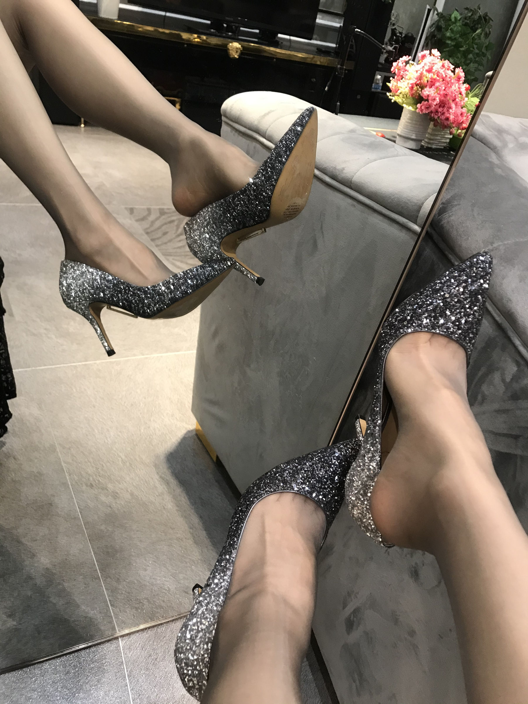 丝足博主麋鹿_Monroe 2020.05.14 名媛黑丝-图12