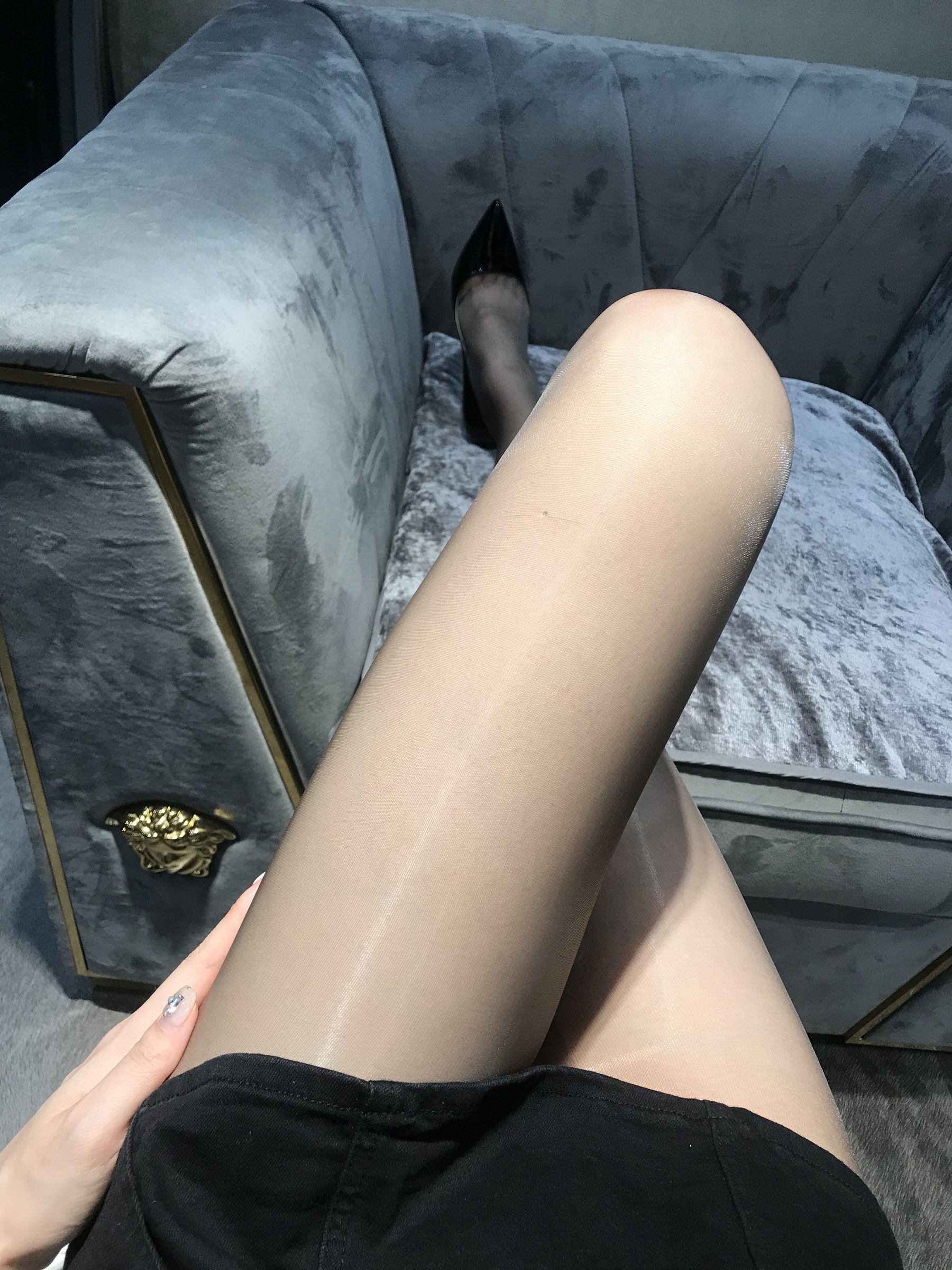 丝足博主麋鹿_Monroe 2020.06.02 灰亮丝-图1