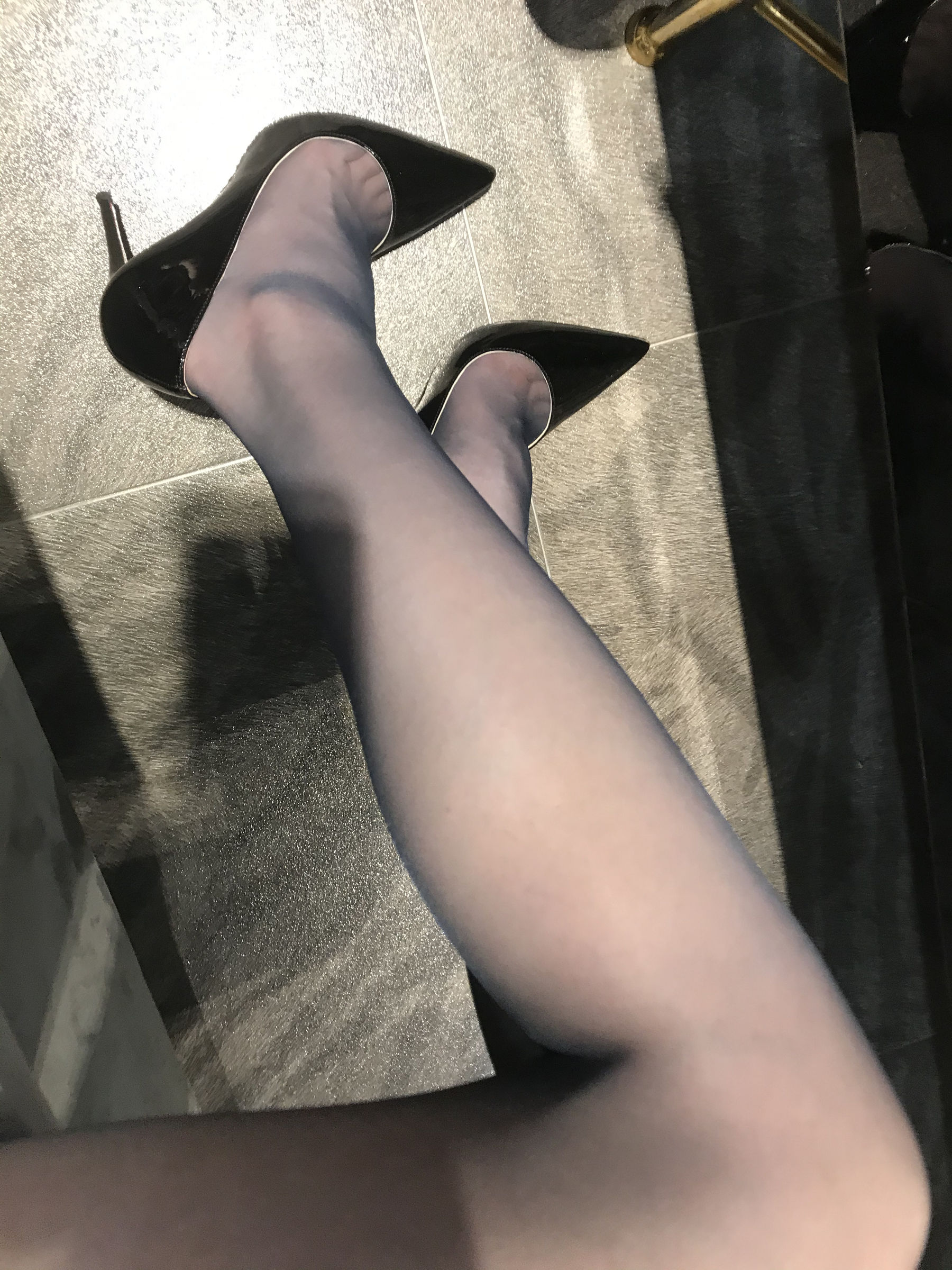 丝足博主麋鹿_Monroe 2020.06.09 黑蕾丝半筒袜-图10