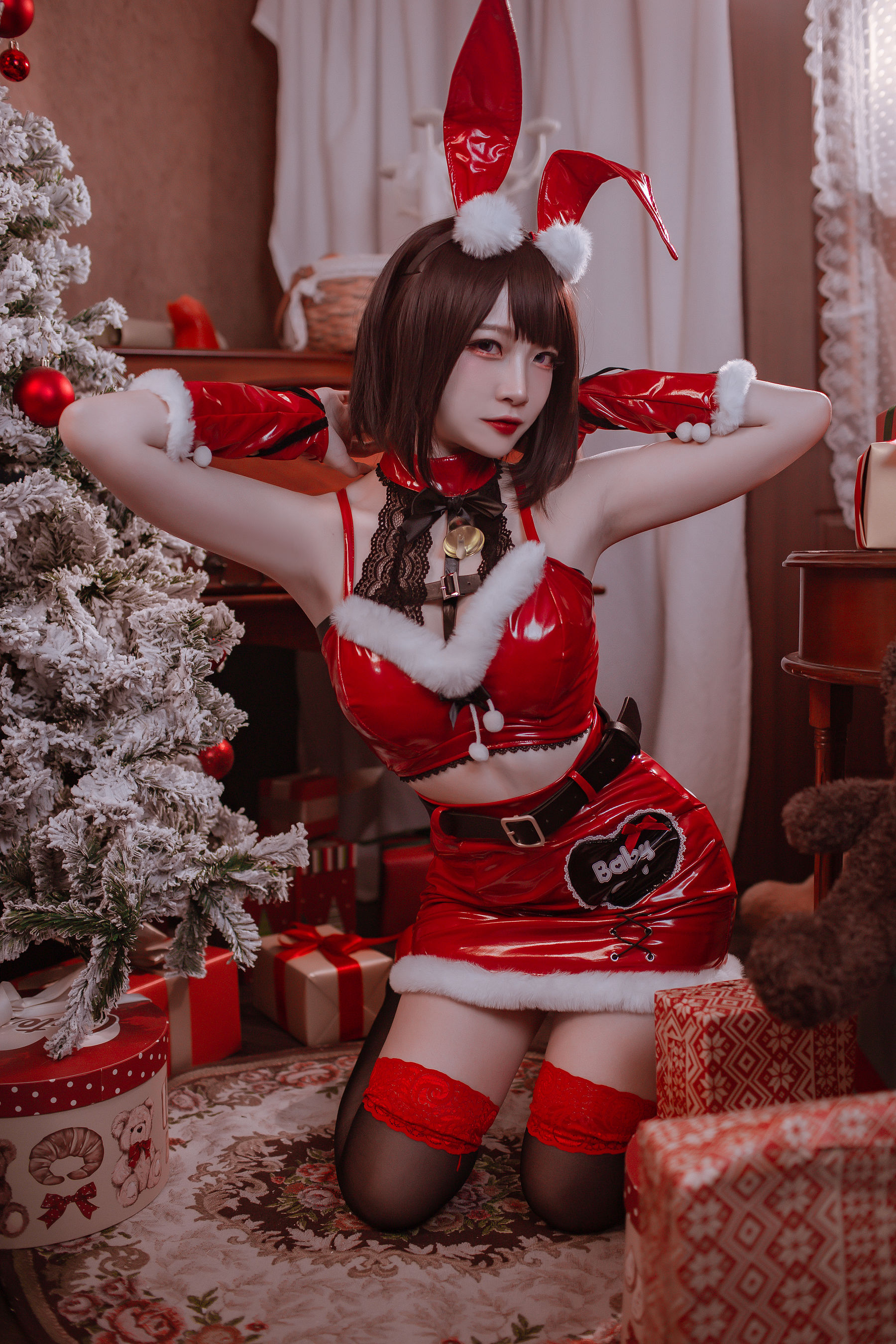 人气Coser二佐Nisa - 圣诞佐佐-图17