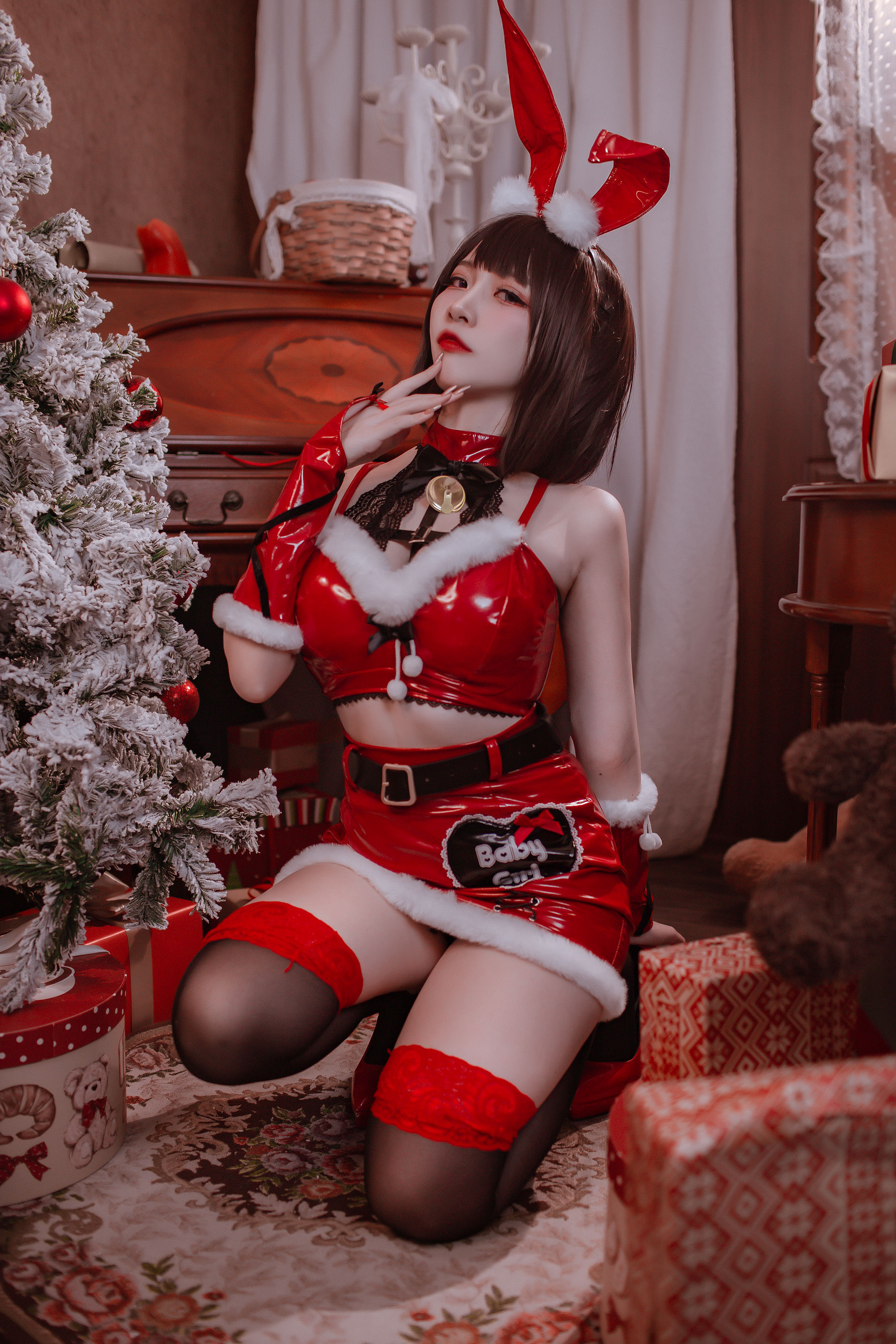 人气Coser二佐Nisa - 圣诞佐佐-图19