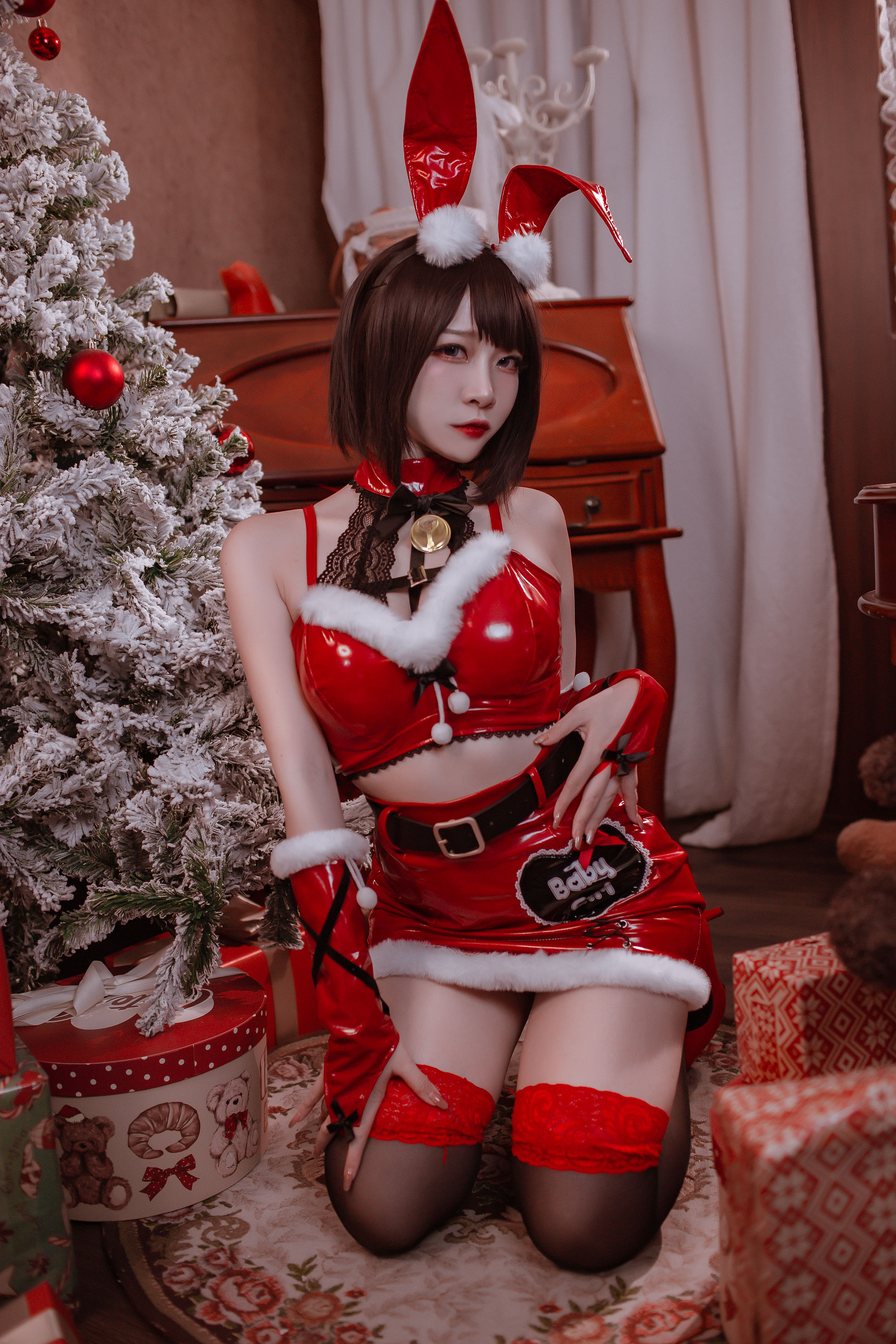 人气Coser二佐Nisa - 圣诞佐佐-图20