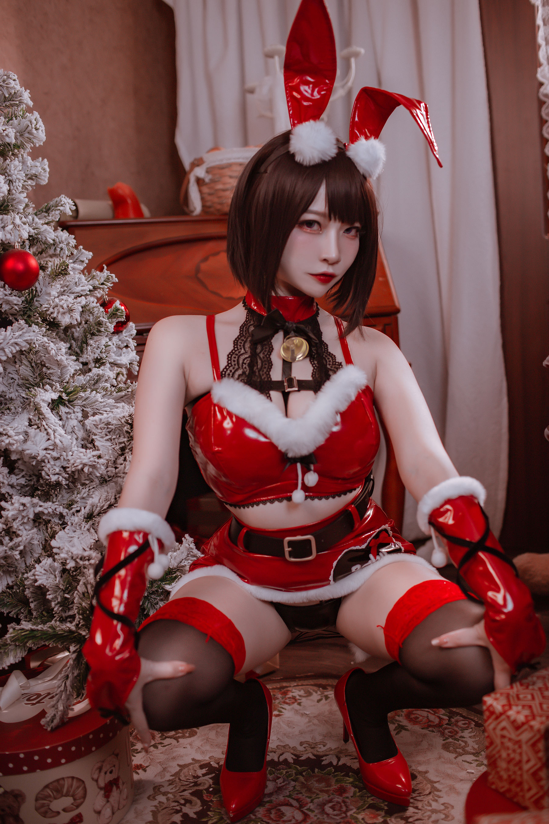 人气Coser二佐Nisa - 圣诞佐佐-图24