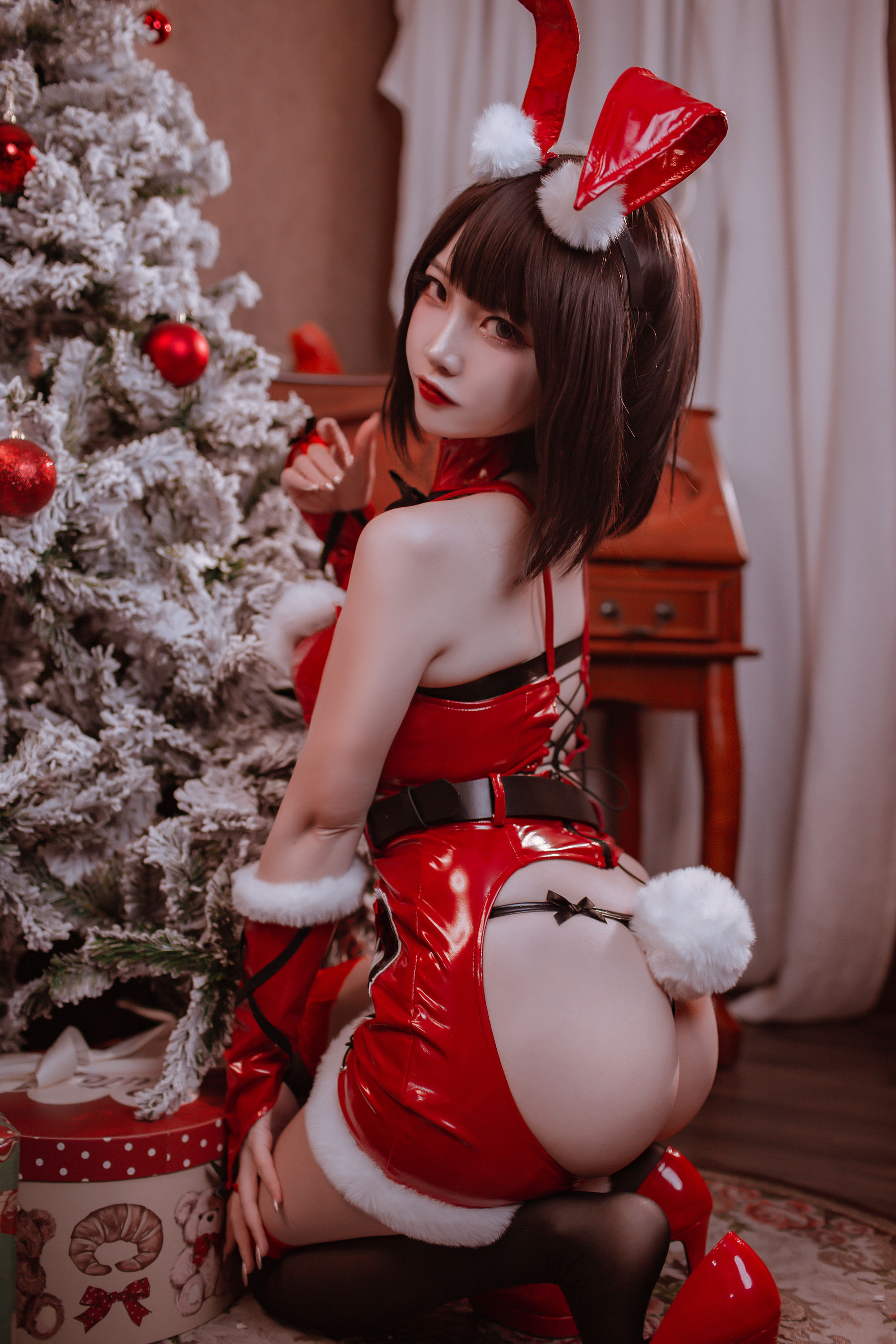 人气Coser二佐Nisa - 圣诞佐佐-图34