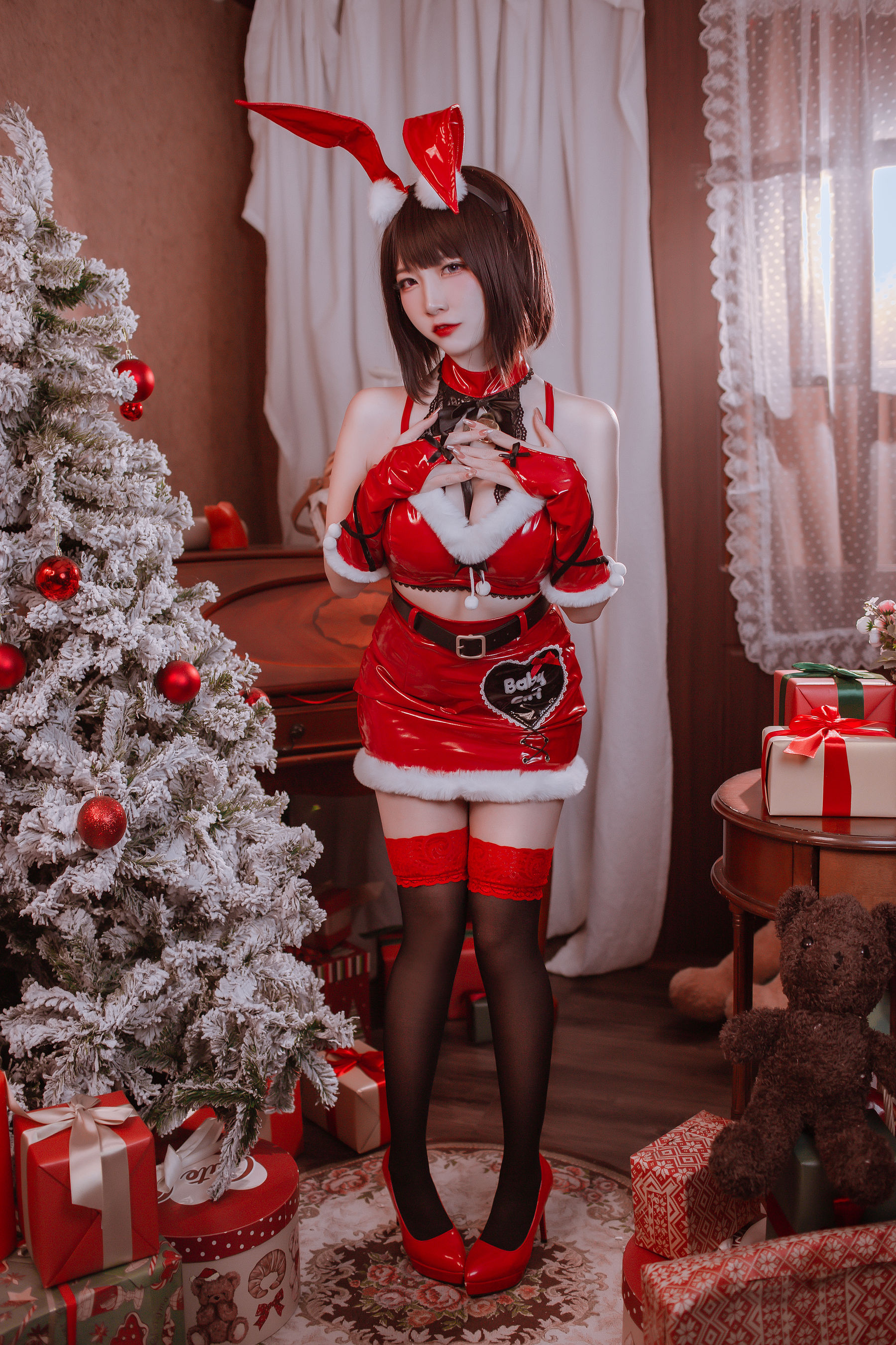人气Coser二佐Nisa - 圣诞佐佐-图7