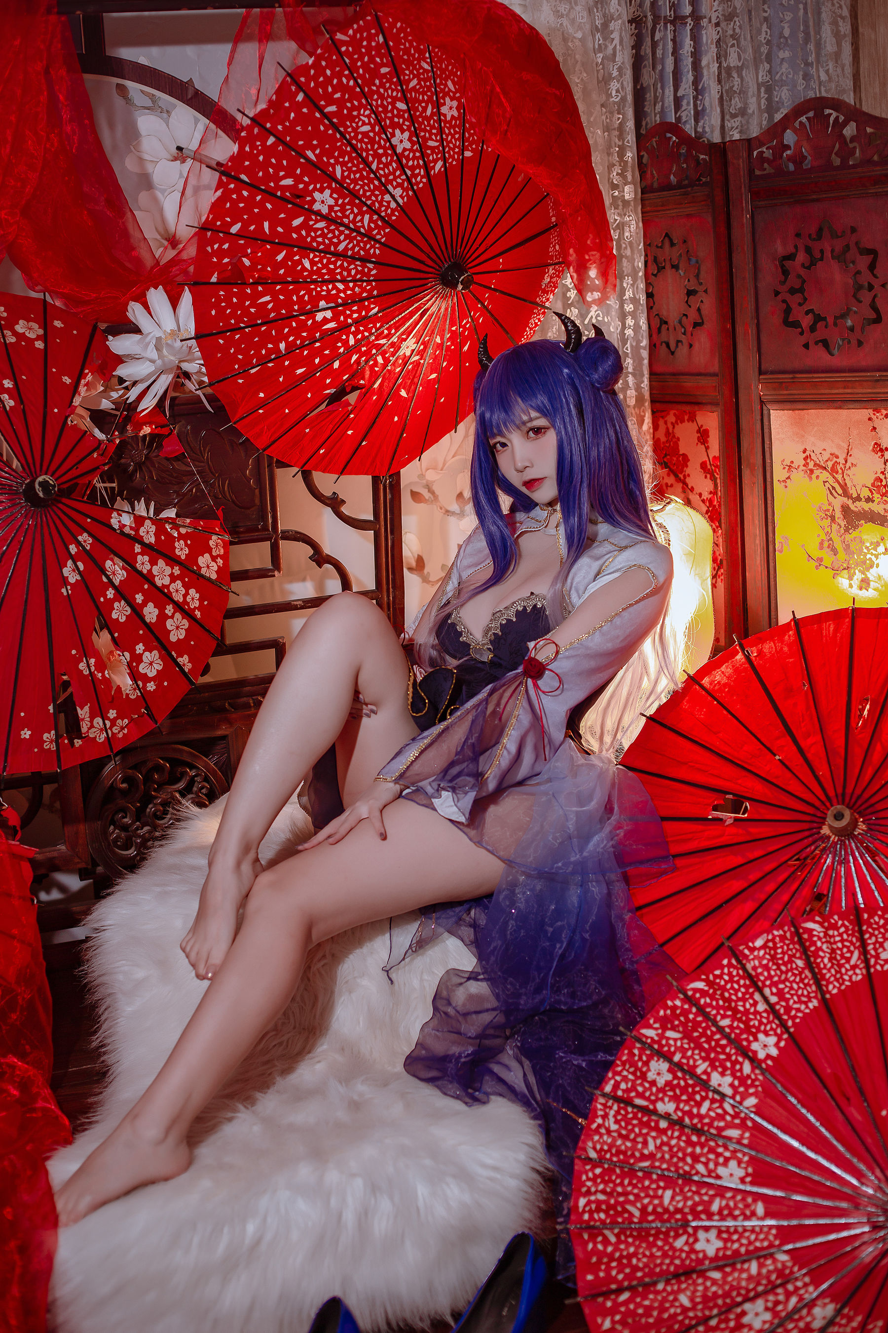 人气Coser二佐Nisa - 碧蓝 伊吹旗袍-图15