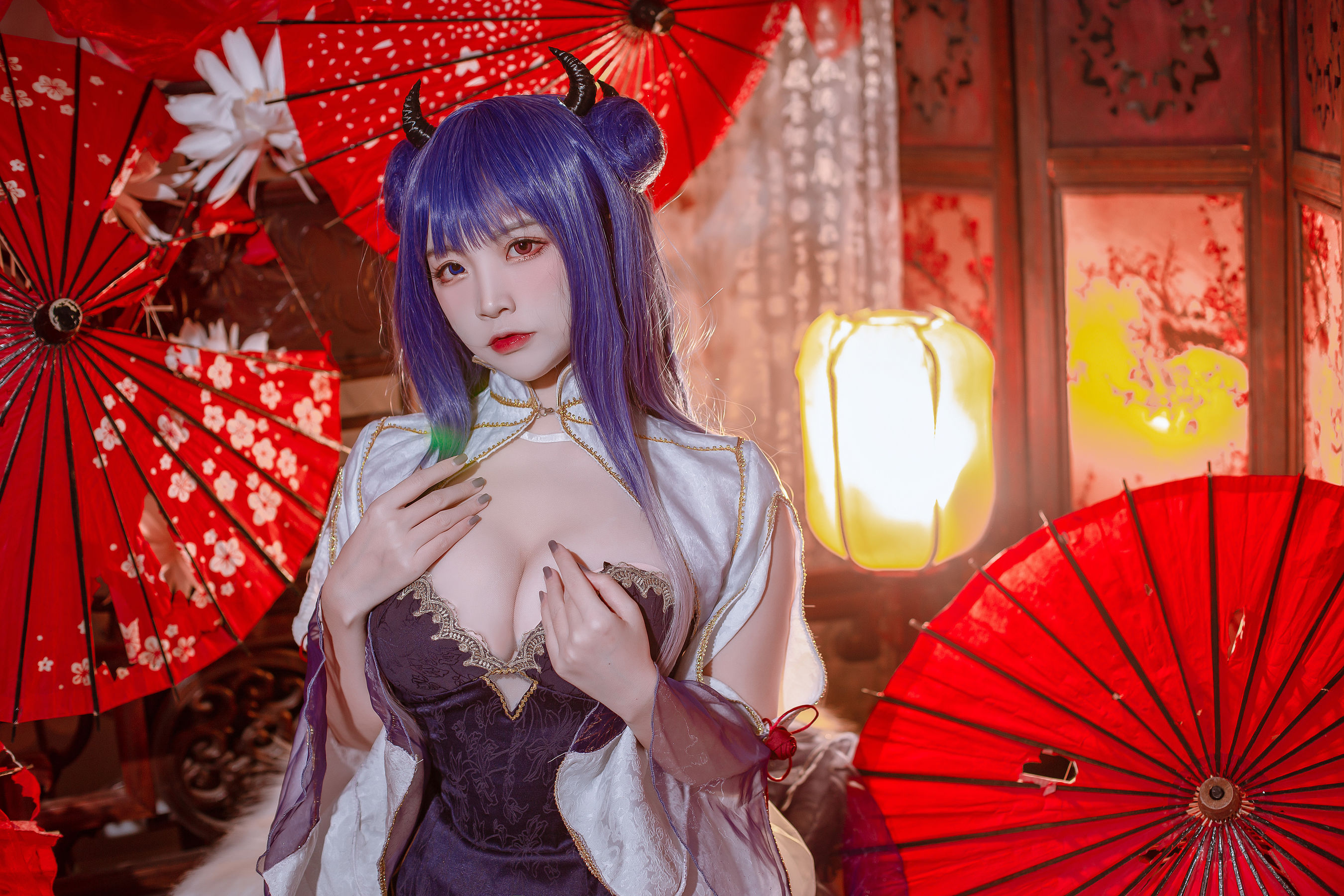 人气Coser二佐Nisa - 碧蓝 伊吹旗袍-图20