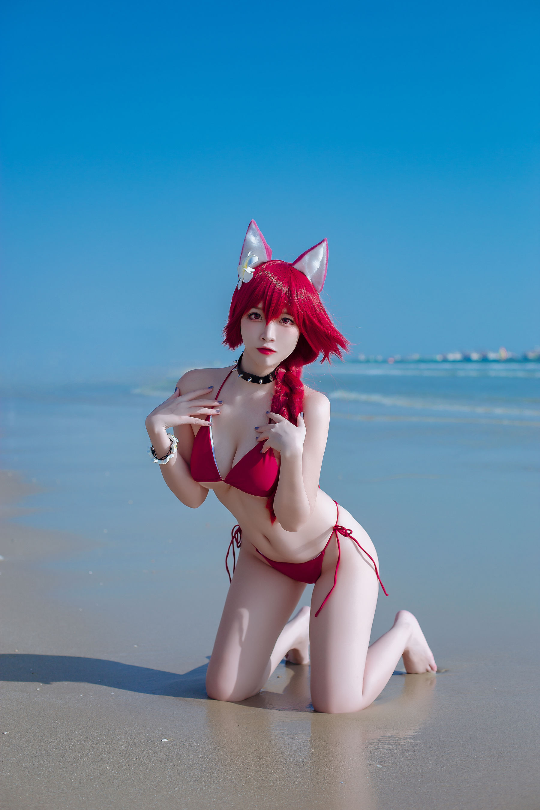 人气Coser二佐Nisa - 碧蓝 千代田泳装-图18