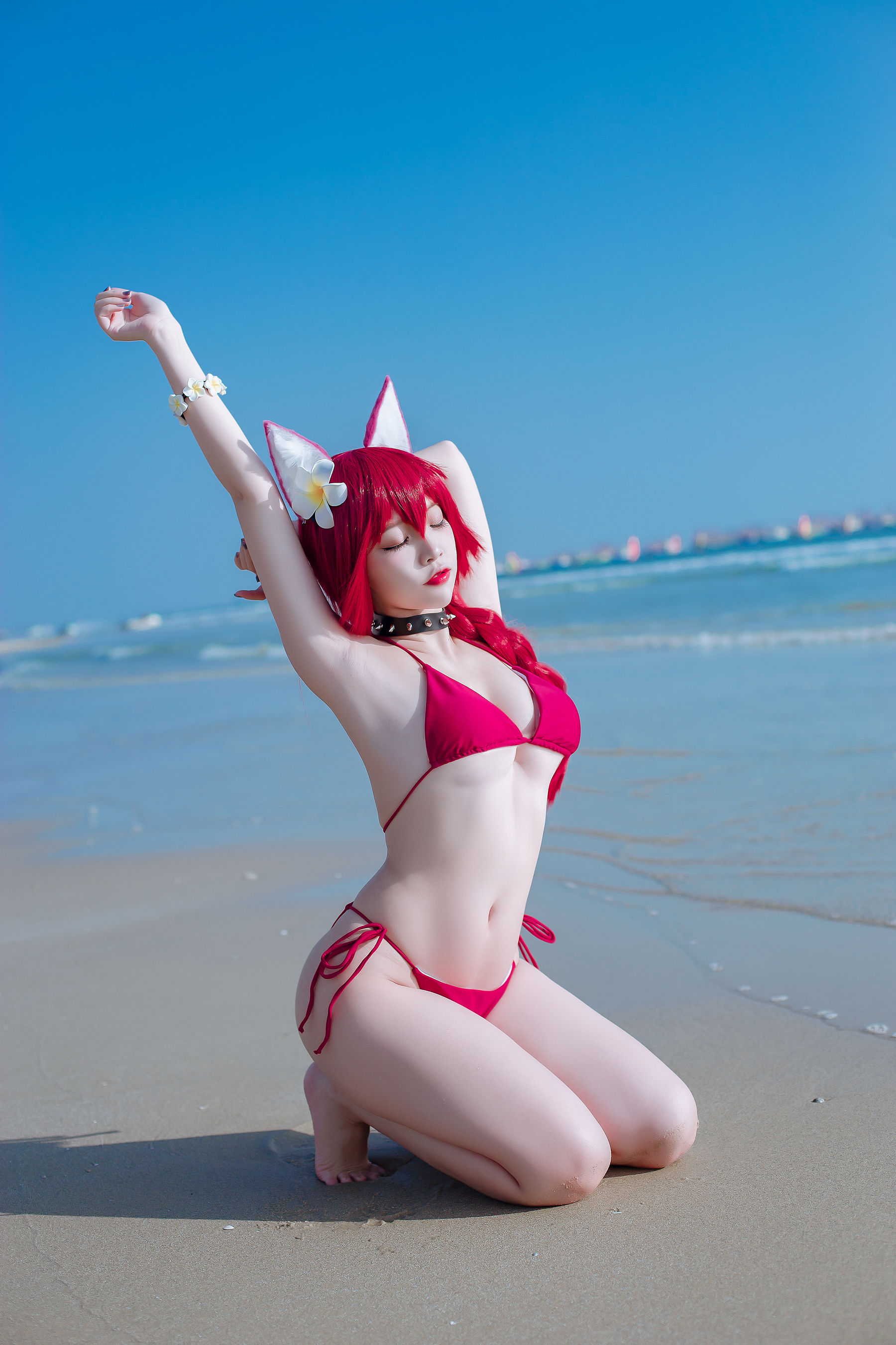 人气Coser二佐Nisa - 碧蓝 千代田泳装-图3