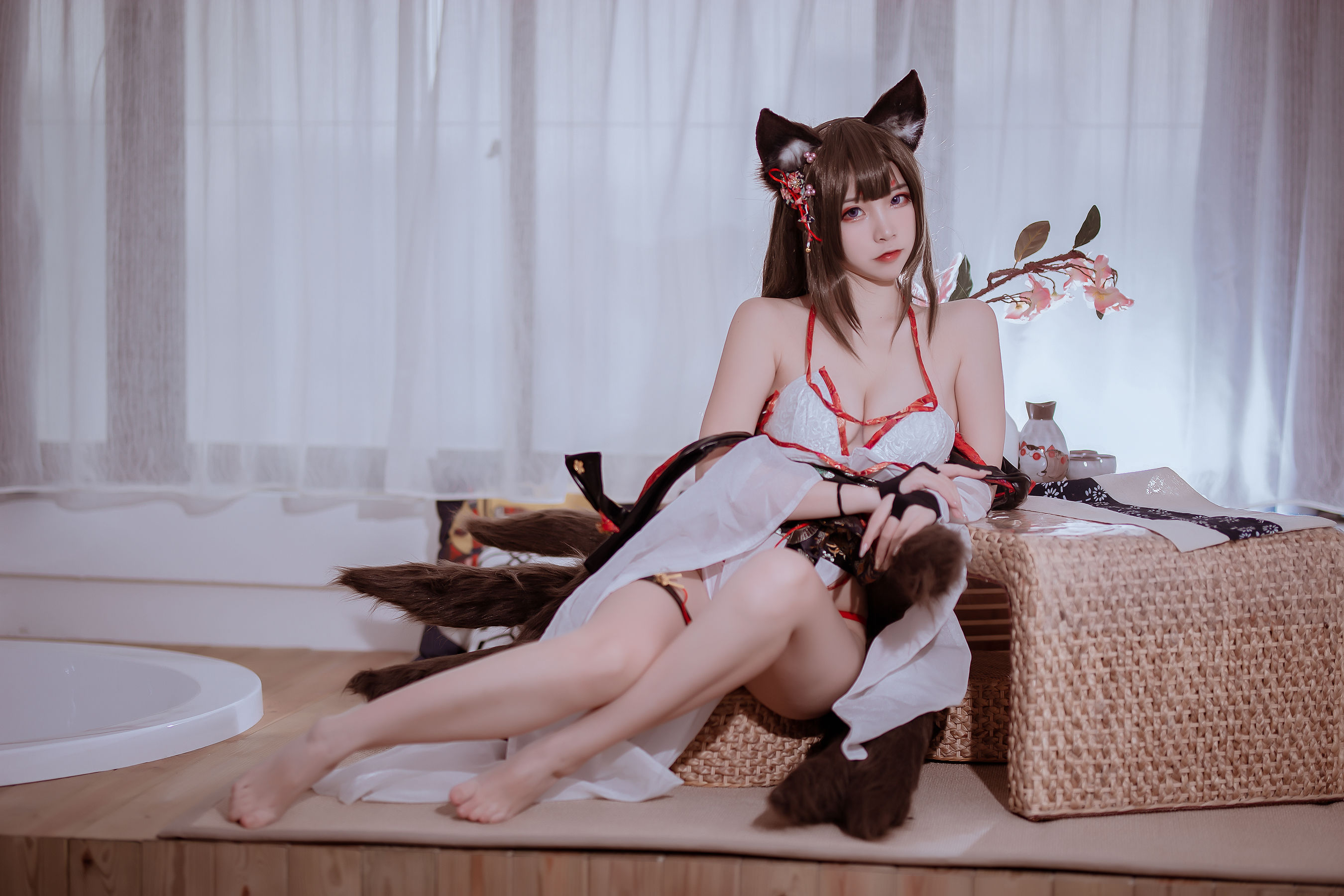 人气Coser二佐Nisa - 碧蓝 天城泳装-图10