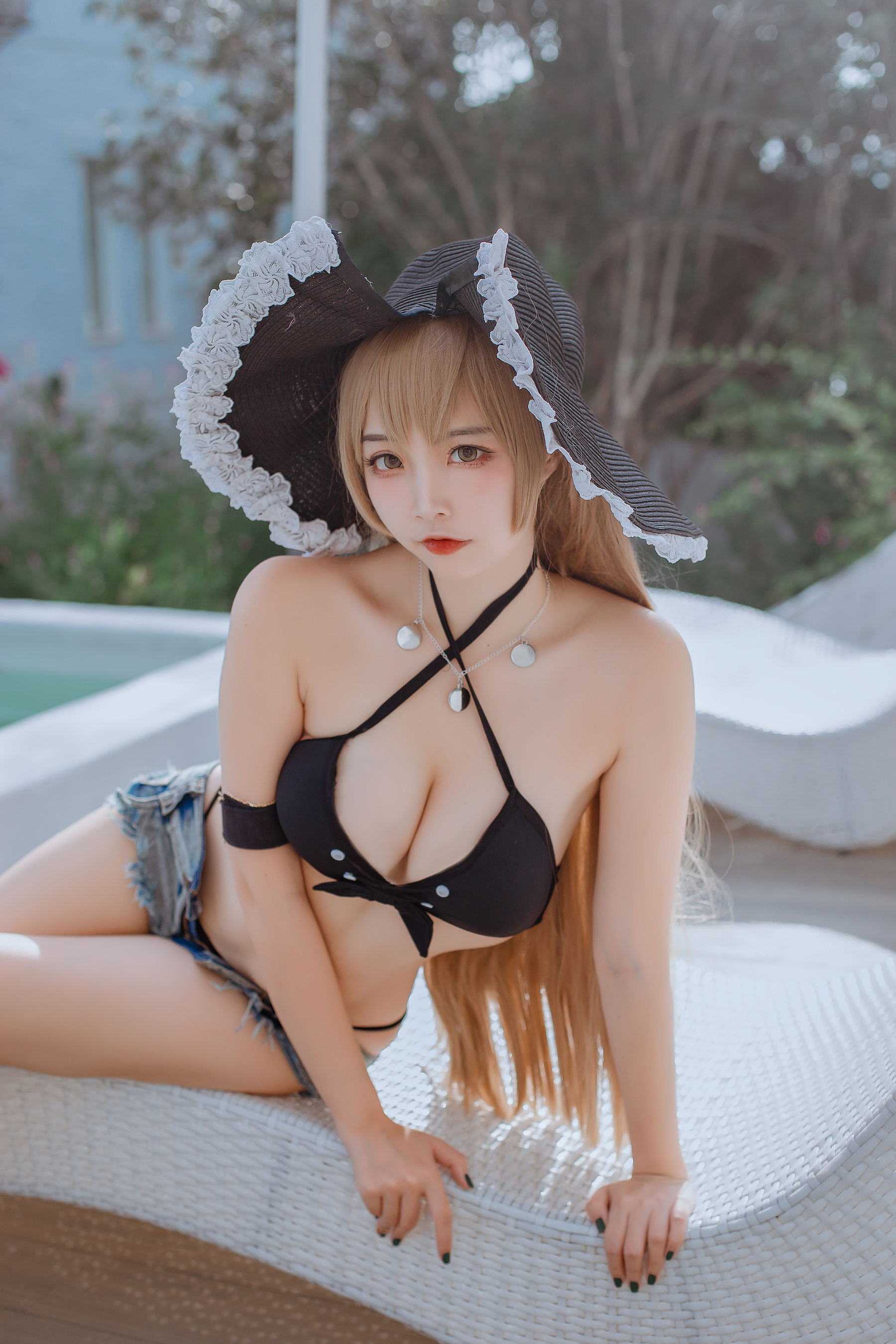 人气Coser二佐Nisa - 碧蓝 让巴尔泳装-图7