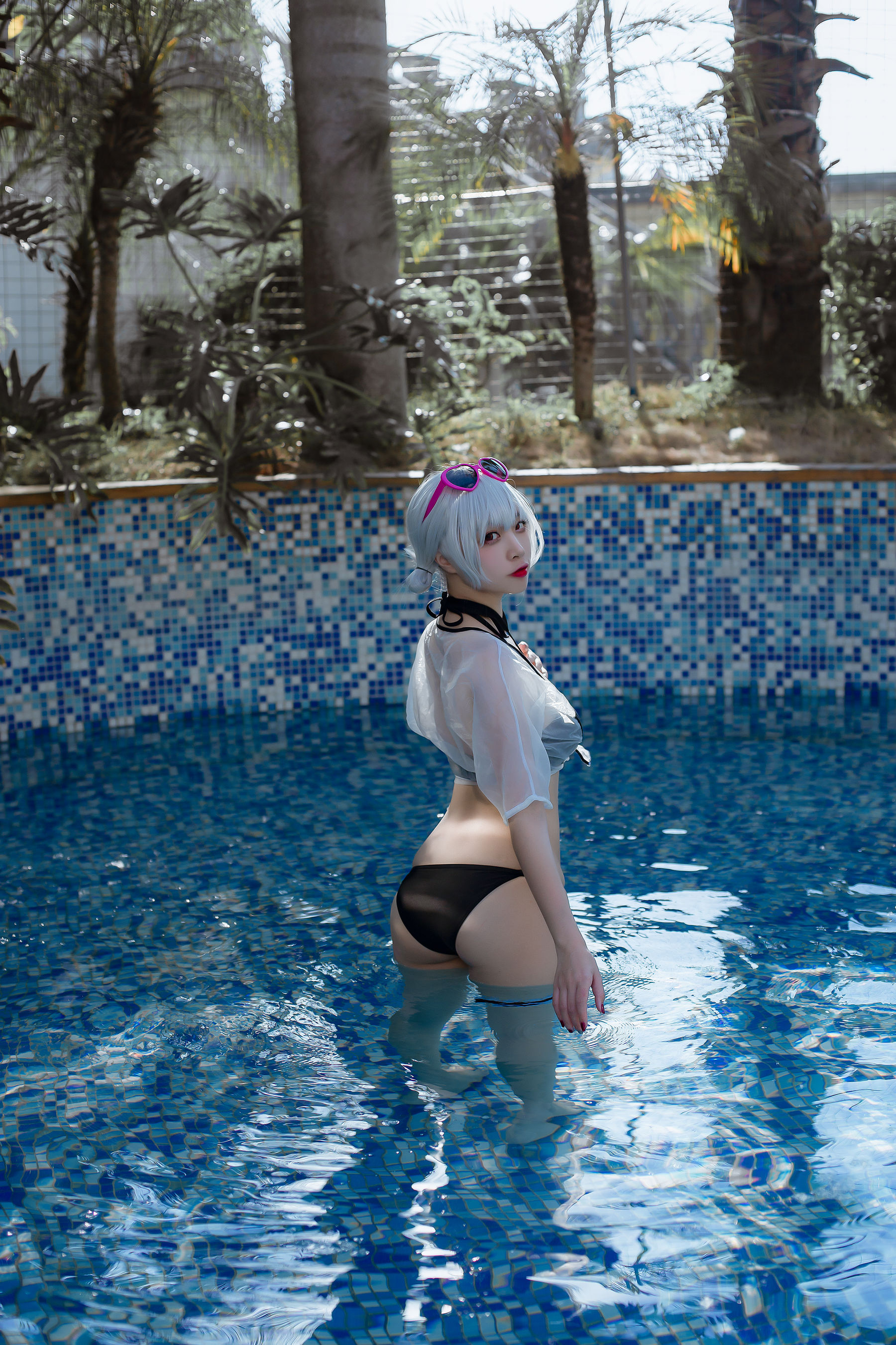 人气Coser二佐Nisa - 碧蓝航线 天狼星泳装-图10