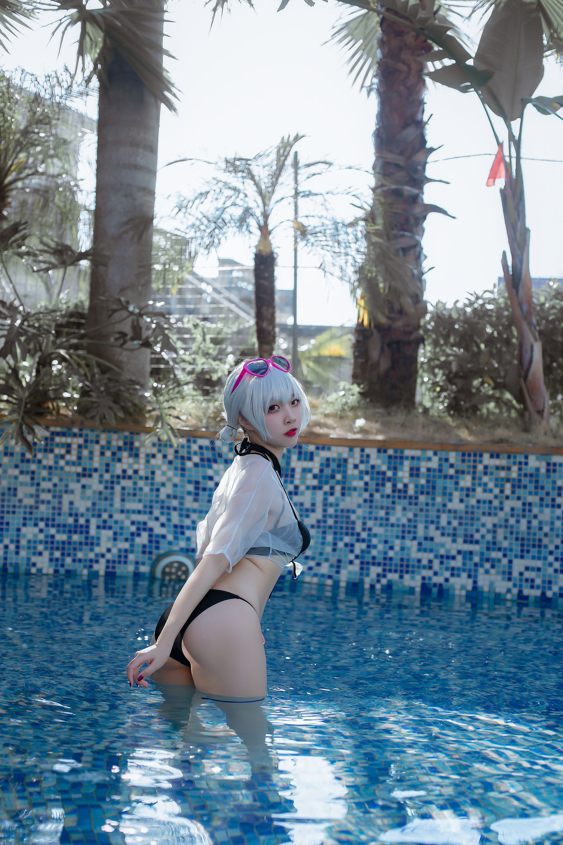 人气Coser二佐Nisa - 碧蓝航线 天狼星泳装-图12