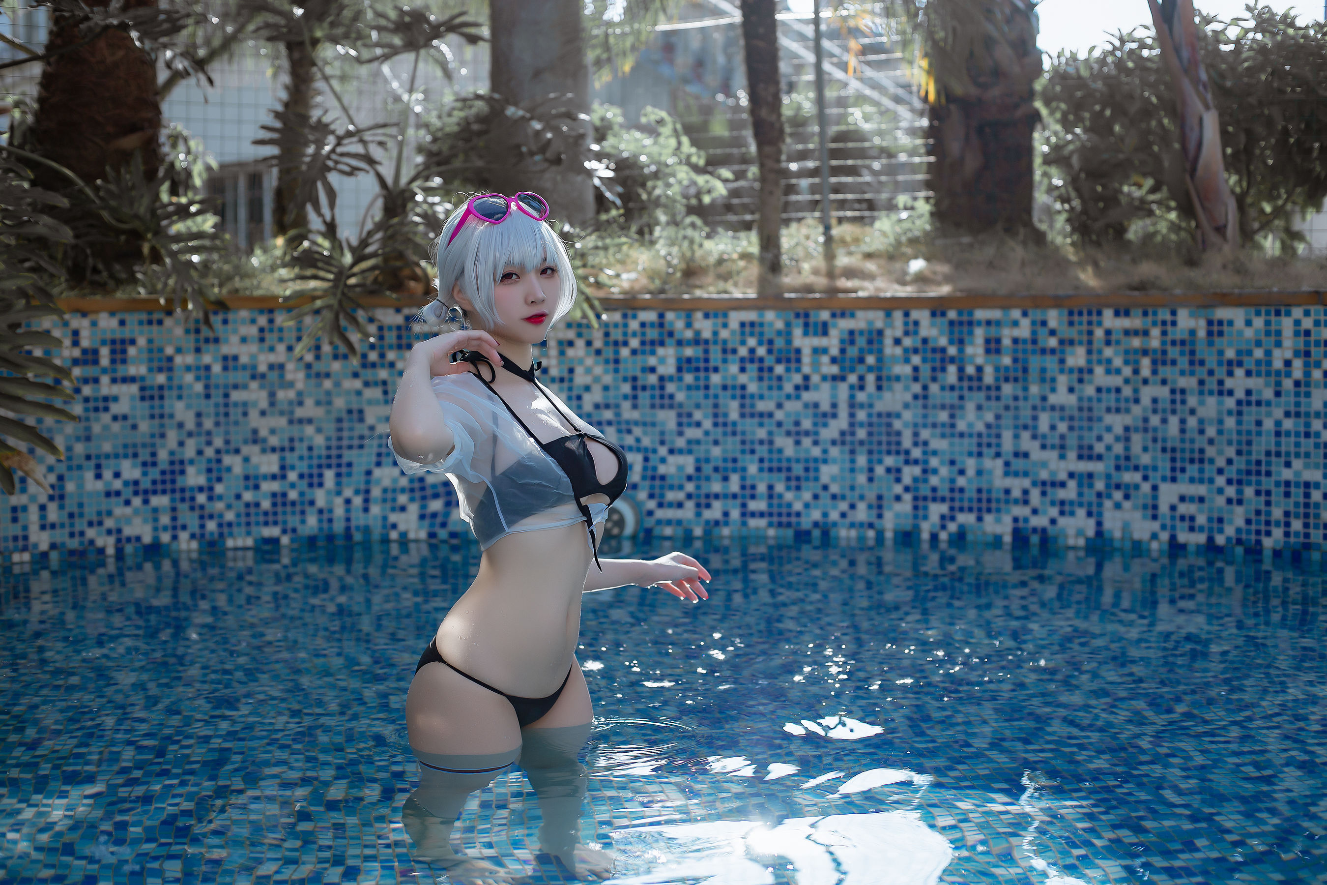 人气Coser二佐Nisa - 碧蓝航线 天狼星泳装-图13