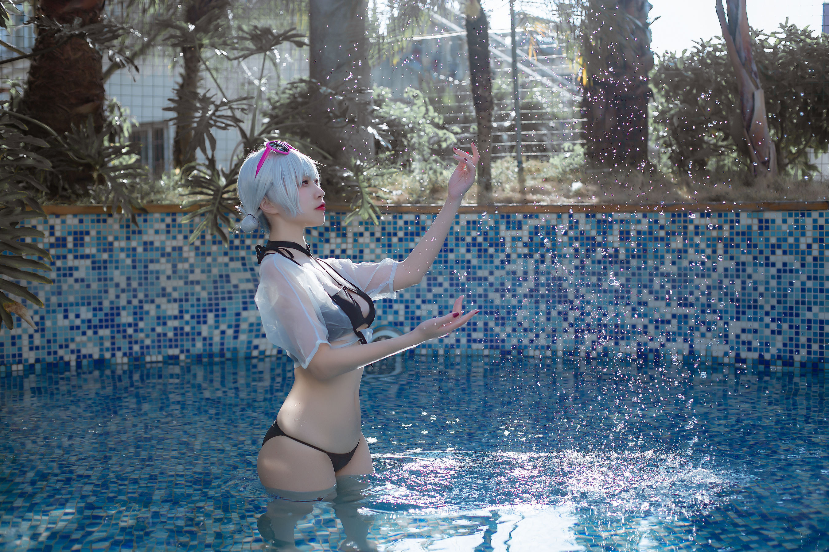 人气Coser二佐Nisa - 碧蓝航线 天狼星泳装-图14