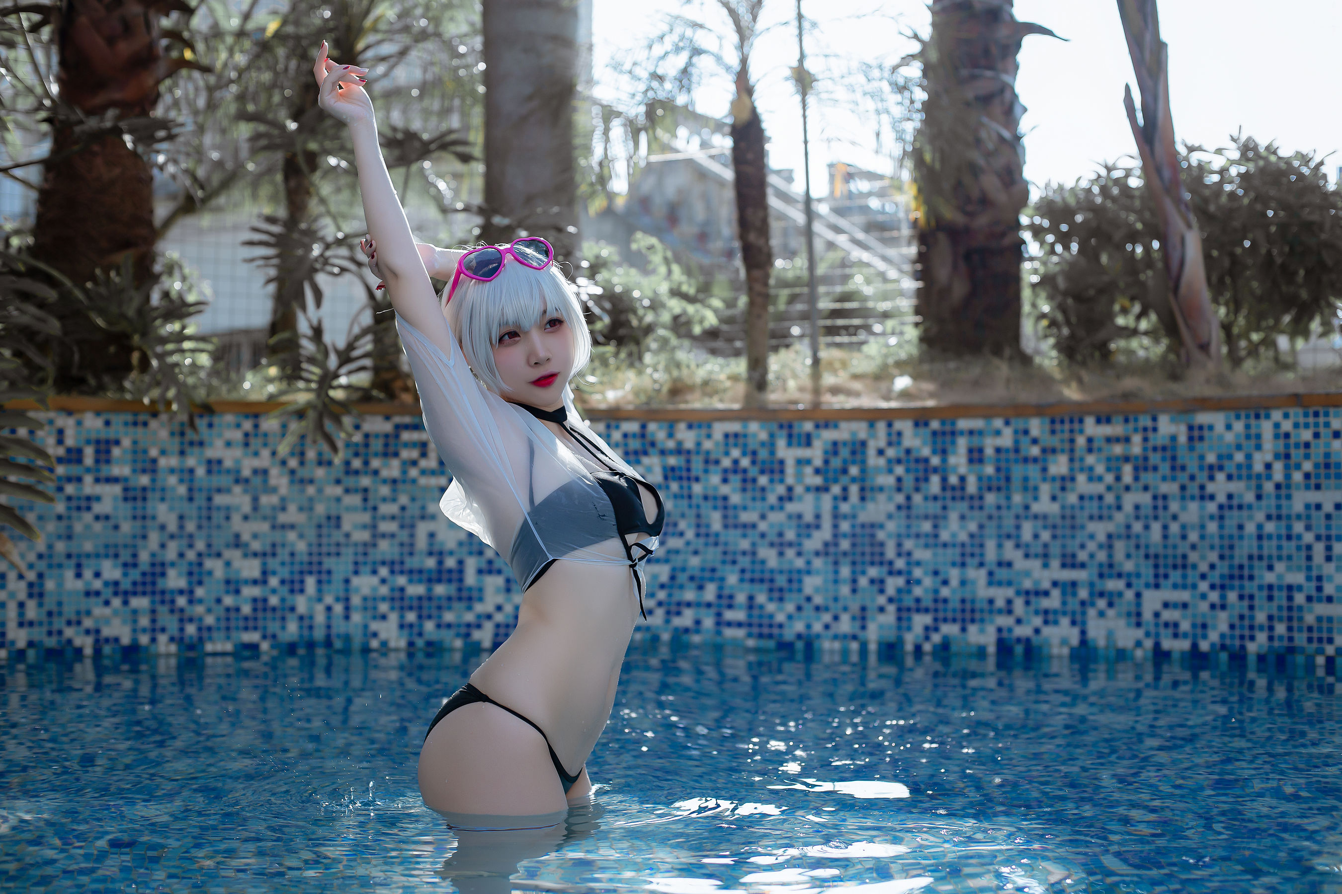 人气Coser二佐Nisa - 碧蓝航线 天狼星泳装-图2