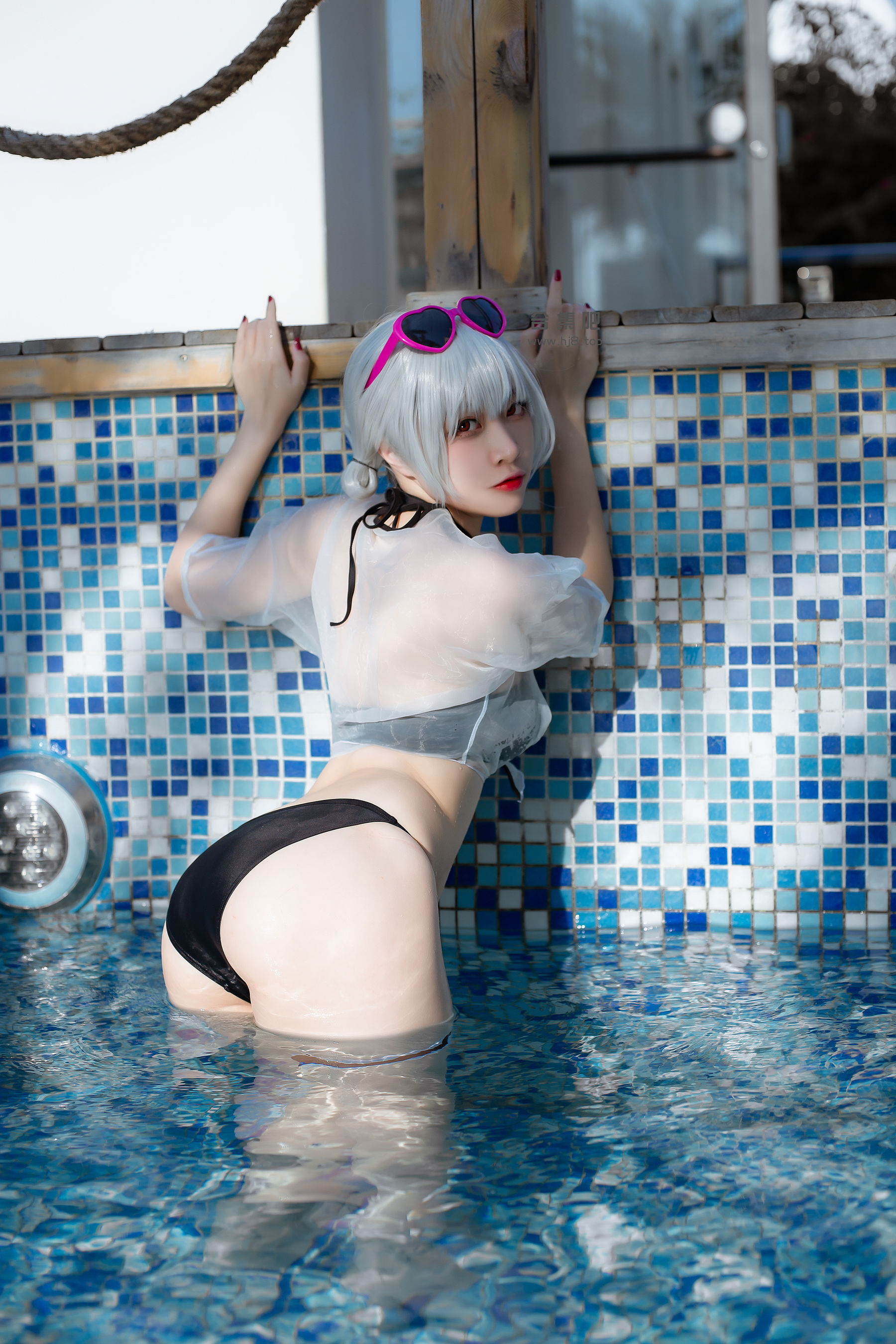 人气Coser二佐Nisa - 碧蓝航线 天狼星泳装-图7