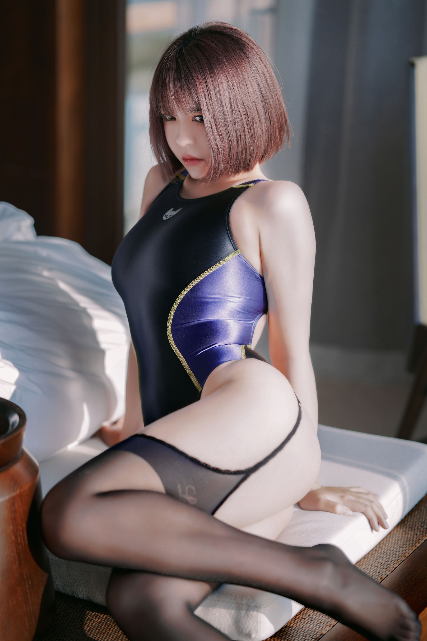 半半子 - 競泳水着を着た彼女-图4