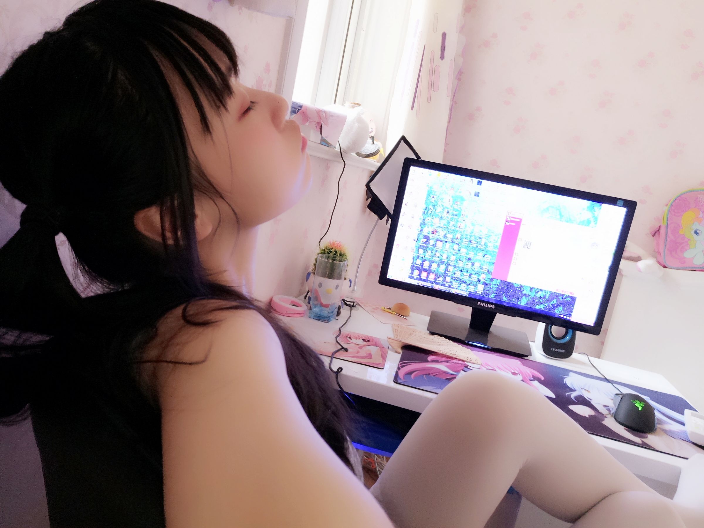 双马尾少女赛高酱作品 - 露脸灰色裙子-图10