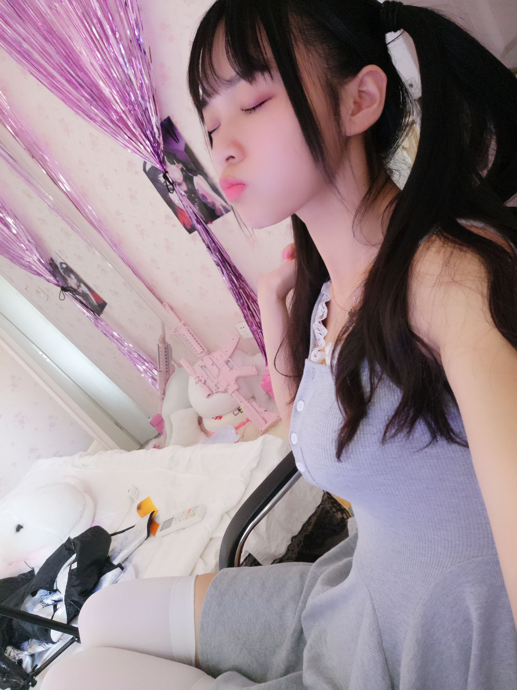 双马尾少女赛高酱作品 - 露脸灰色裙子-图22