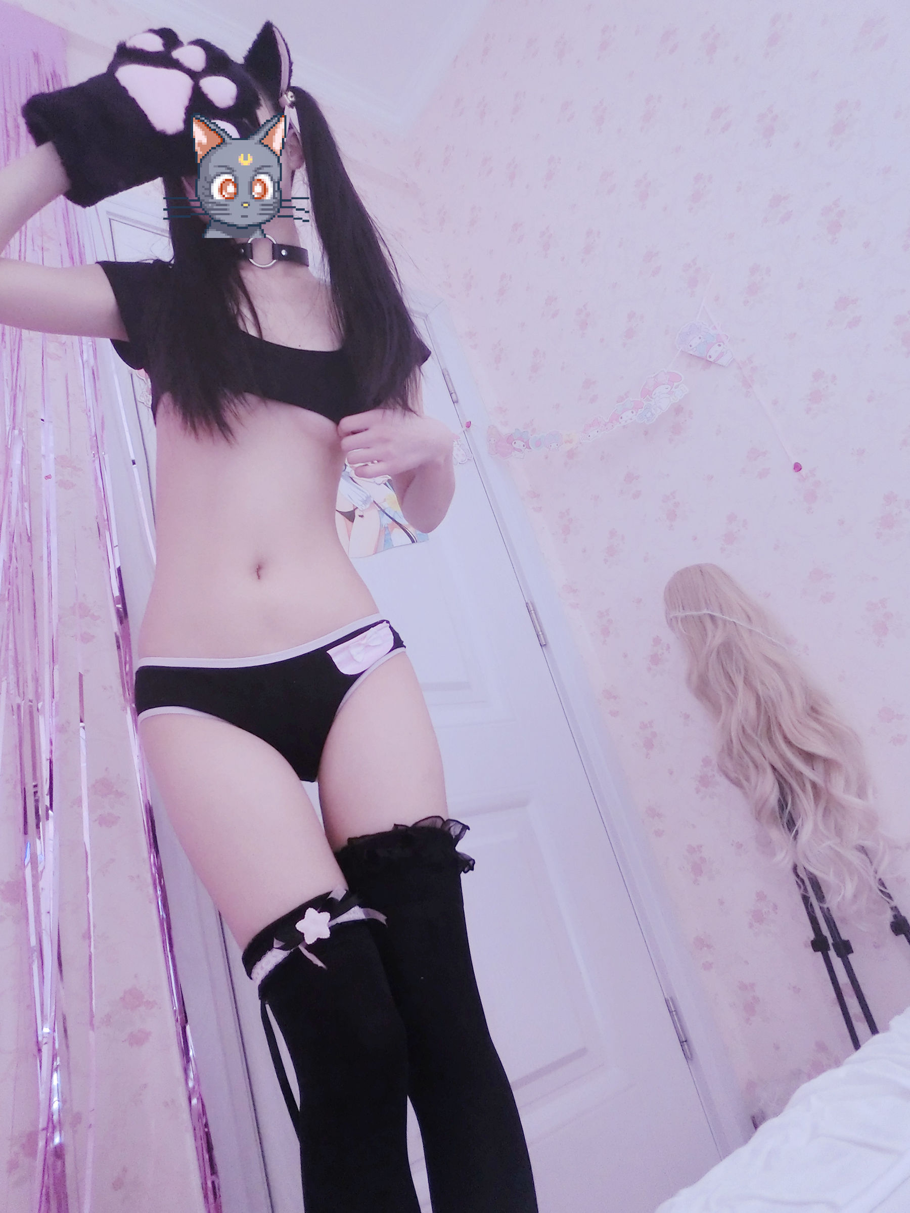 双马尾少女赛高酱作品 - 黑色猫系-图3