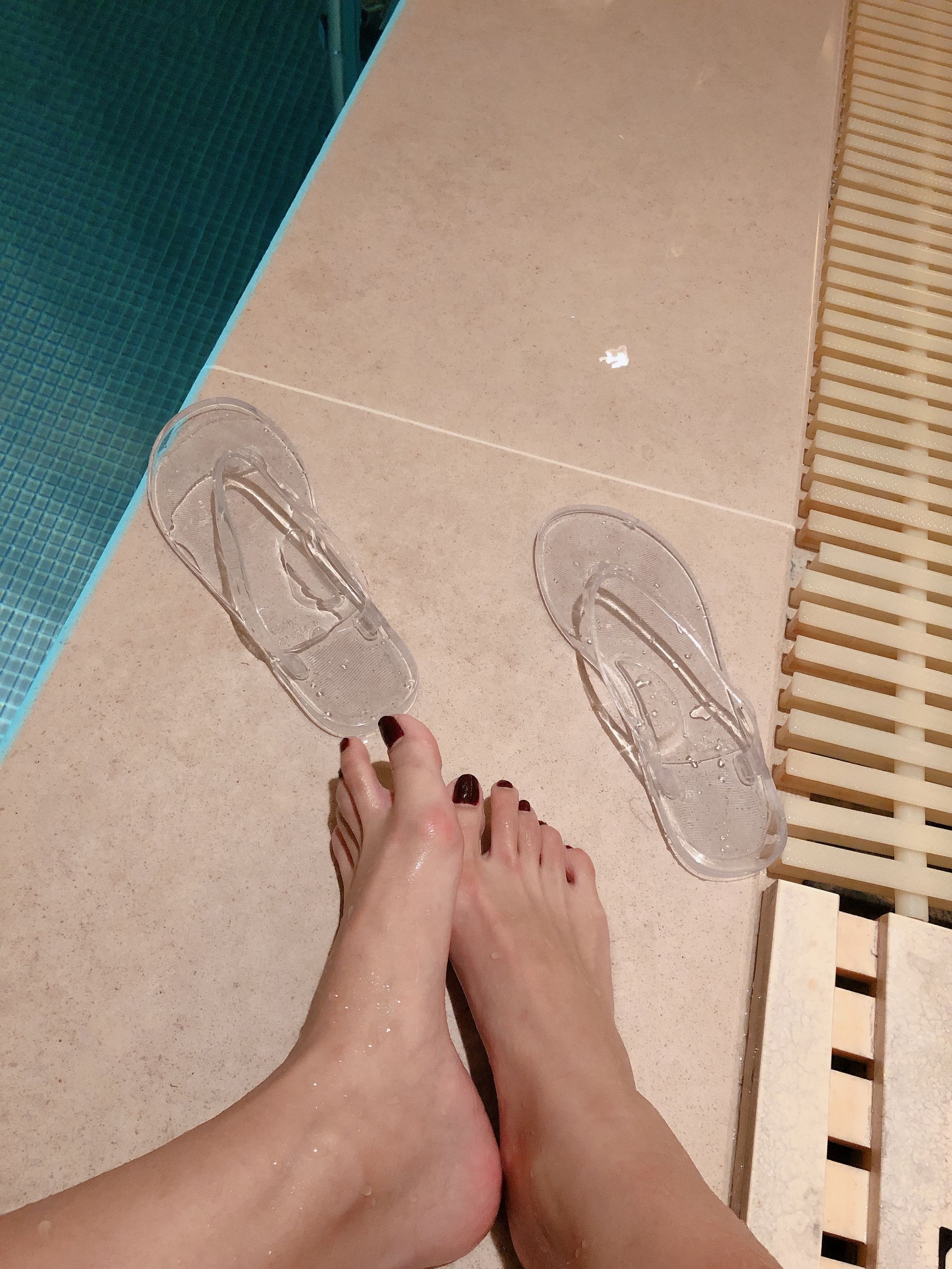 安乔乔儿(Nia乔乔) No.012 泳池裸足-图59