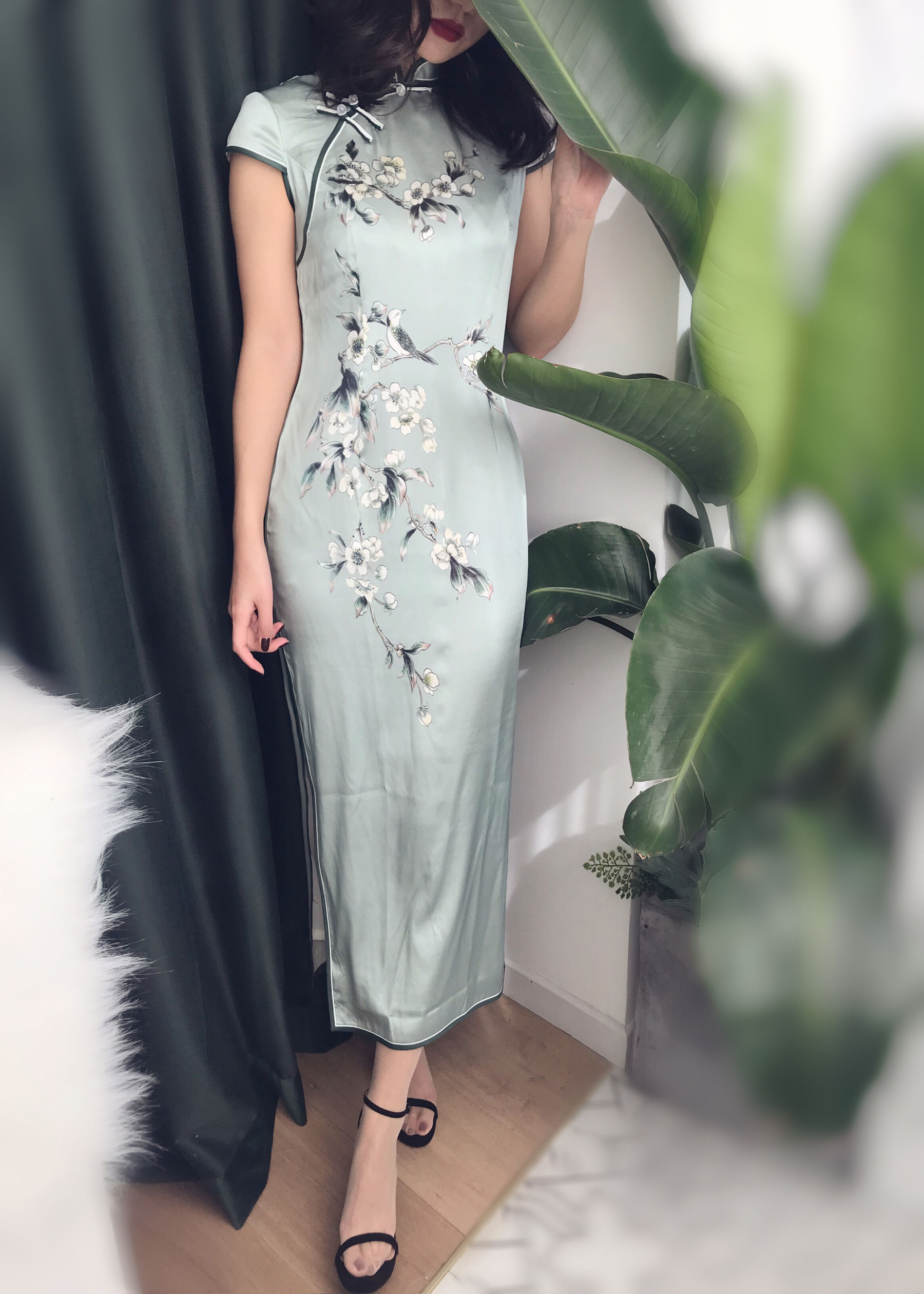 安乔乔儿(Nia乔乔) No.017 安乔乔儿 黑丝旗袍-图67