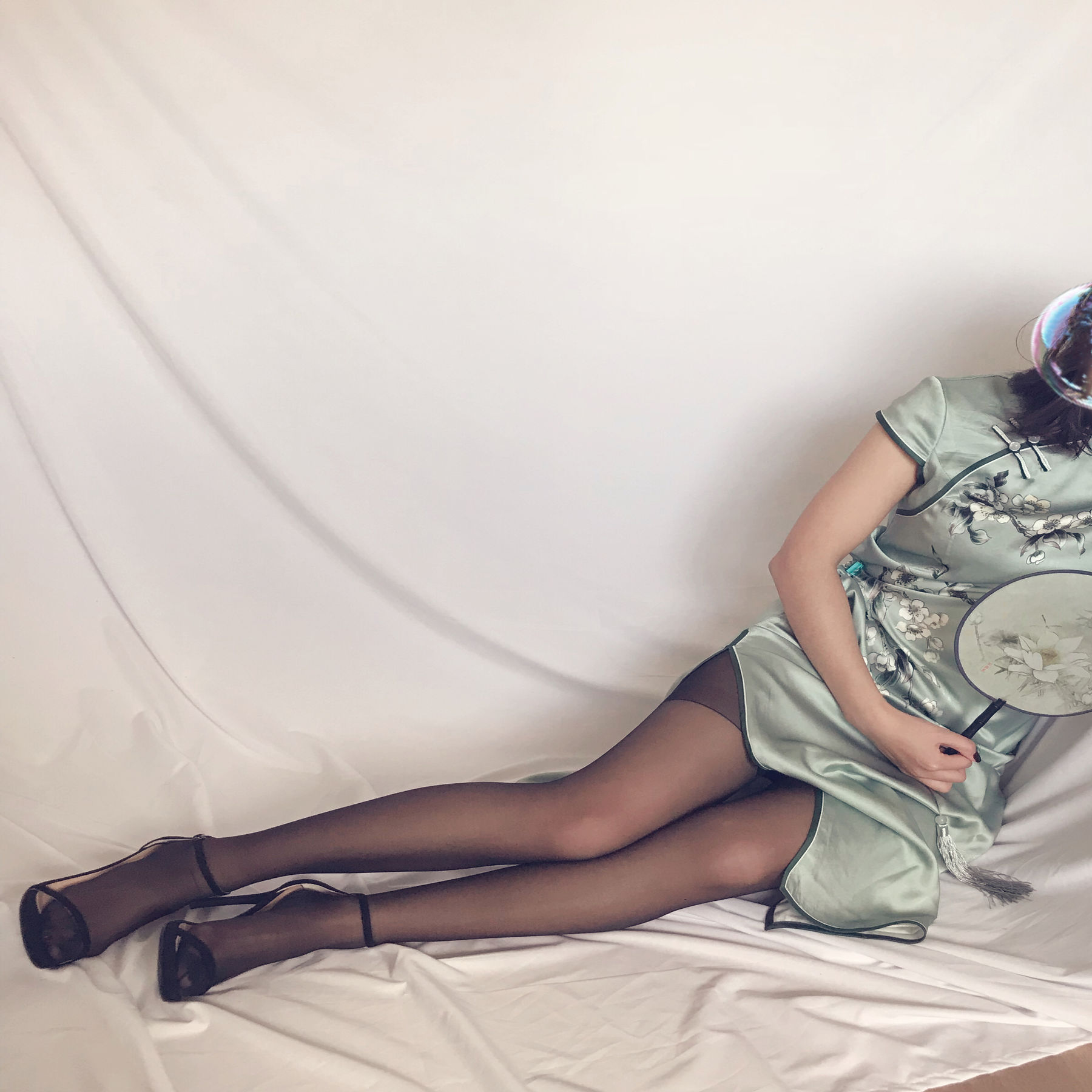 安乔乔儿(Nia乔乔) No.017 安乔乔儿 黑丝旗袍-图69