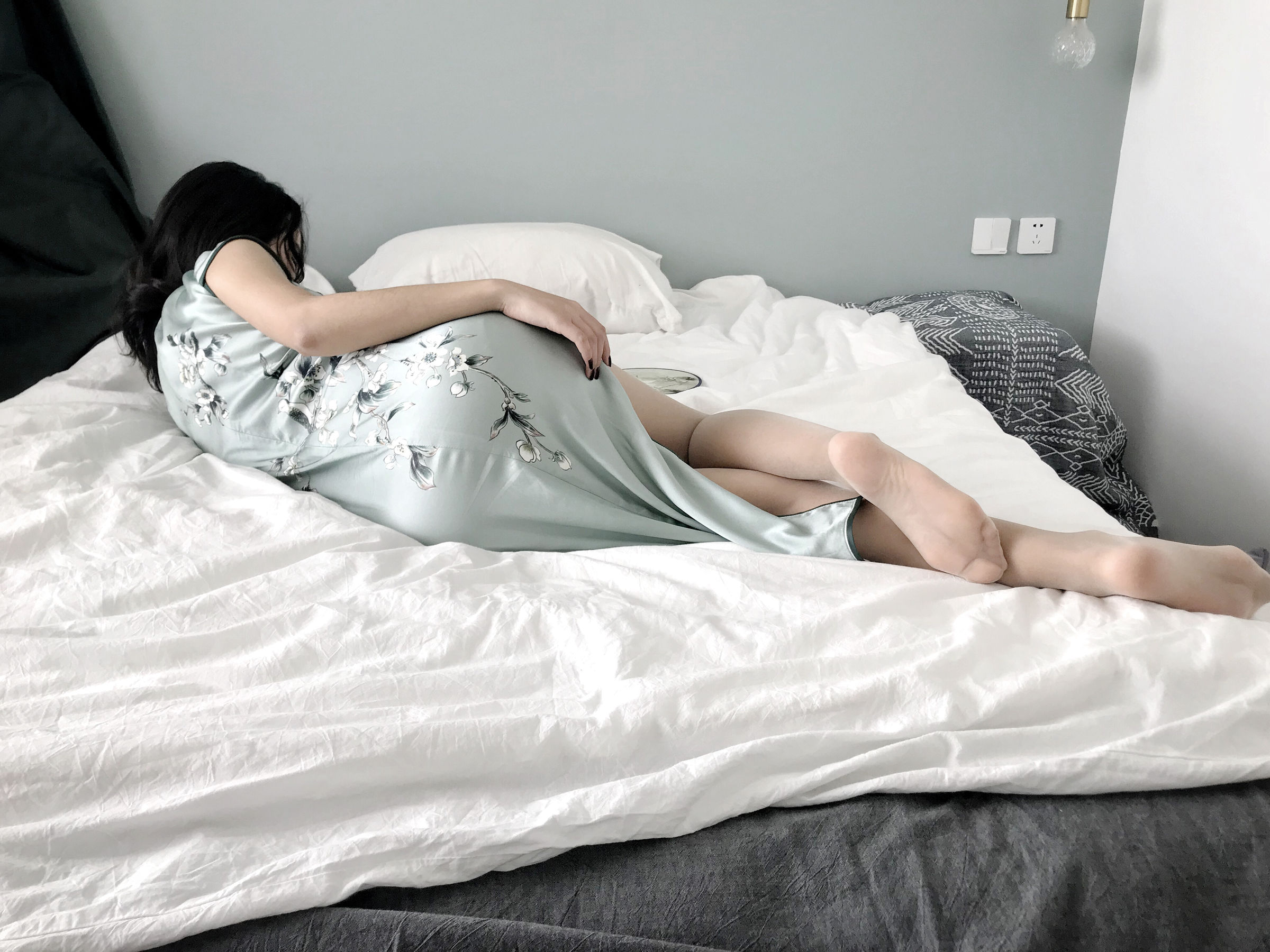 安乔乔儿(Nia乔乔) No.017 安乔乔儿 黑丝旗袍-图92