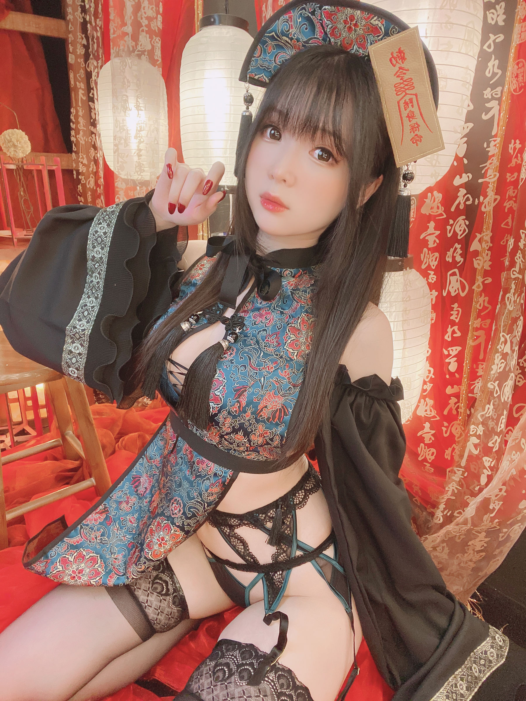 微博妹纸霜月shimo - キョンシーちゃん自撮り-图7