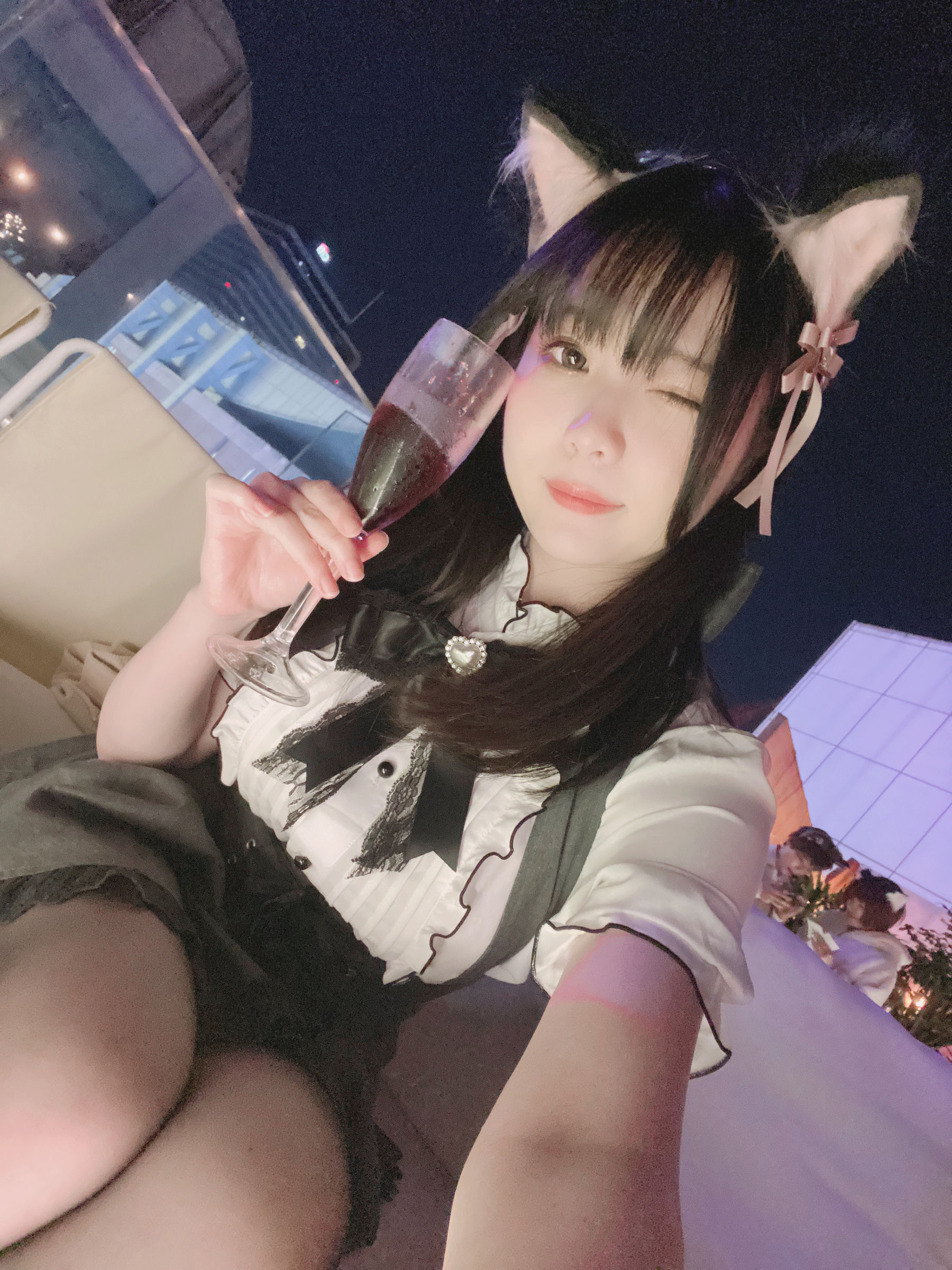 微博妹纸霜月shimo - 一緒に飲みますか？-图0